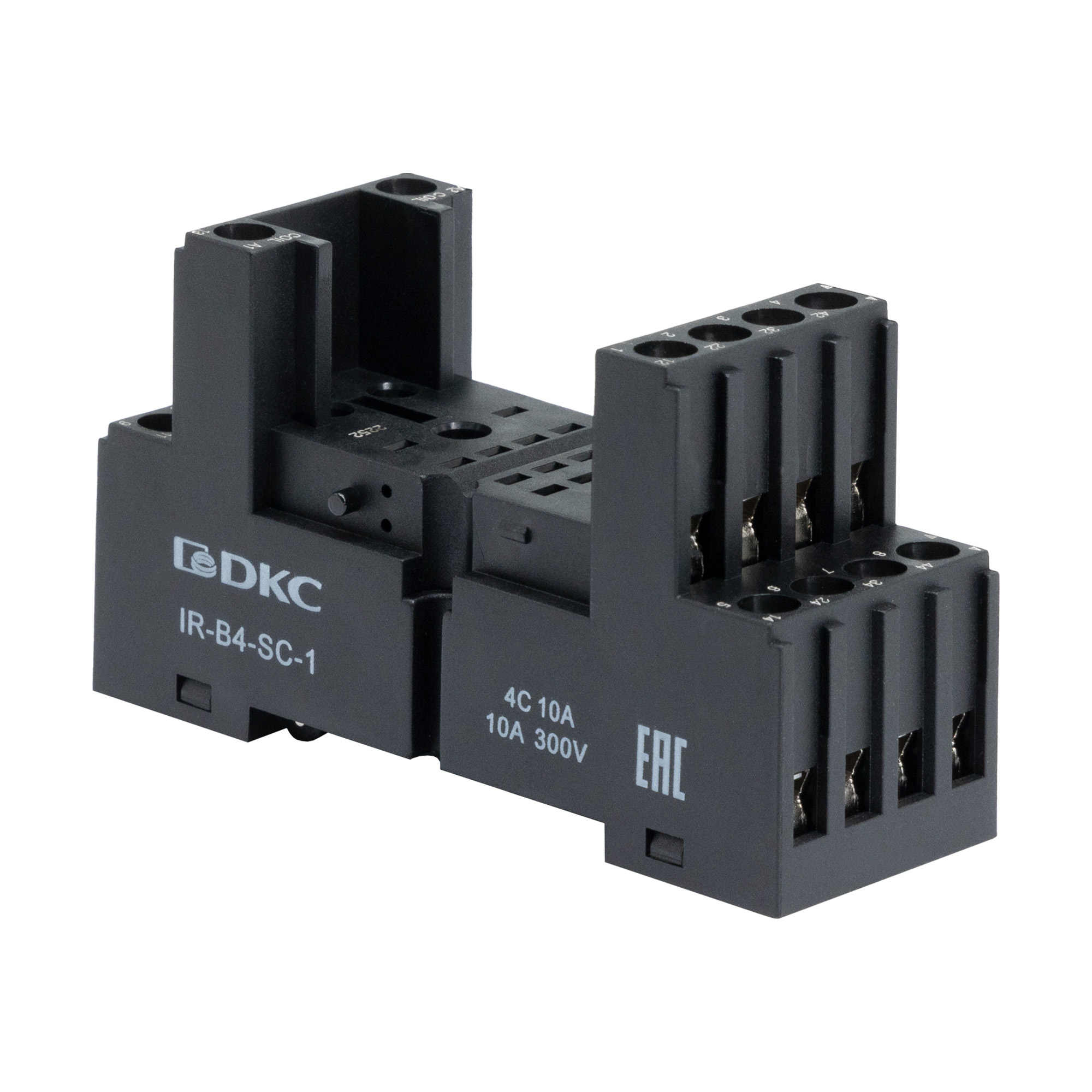 Колодка с винтовыми клеммами для реле на 4 группы IR-24DC/220DC/230AC-4CO