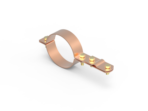 Хомут на металлические трубы 20-80мм диаметра медь