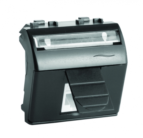 BRAVA Розетка компьютерная RJ45 черная