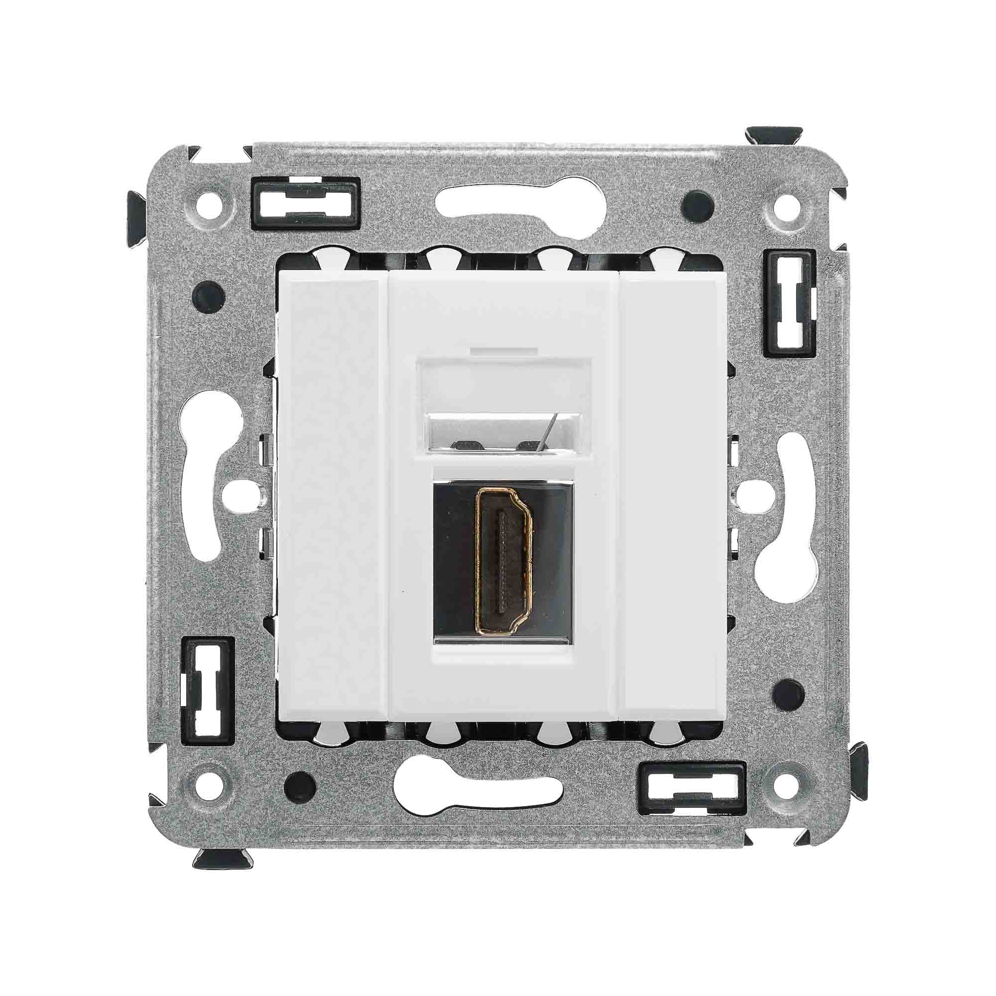 Avanti HDMI розетка одинарная в стену тип А-А     Белое облако