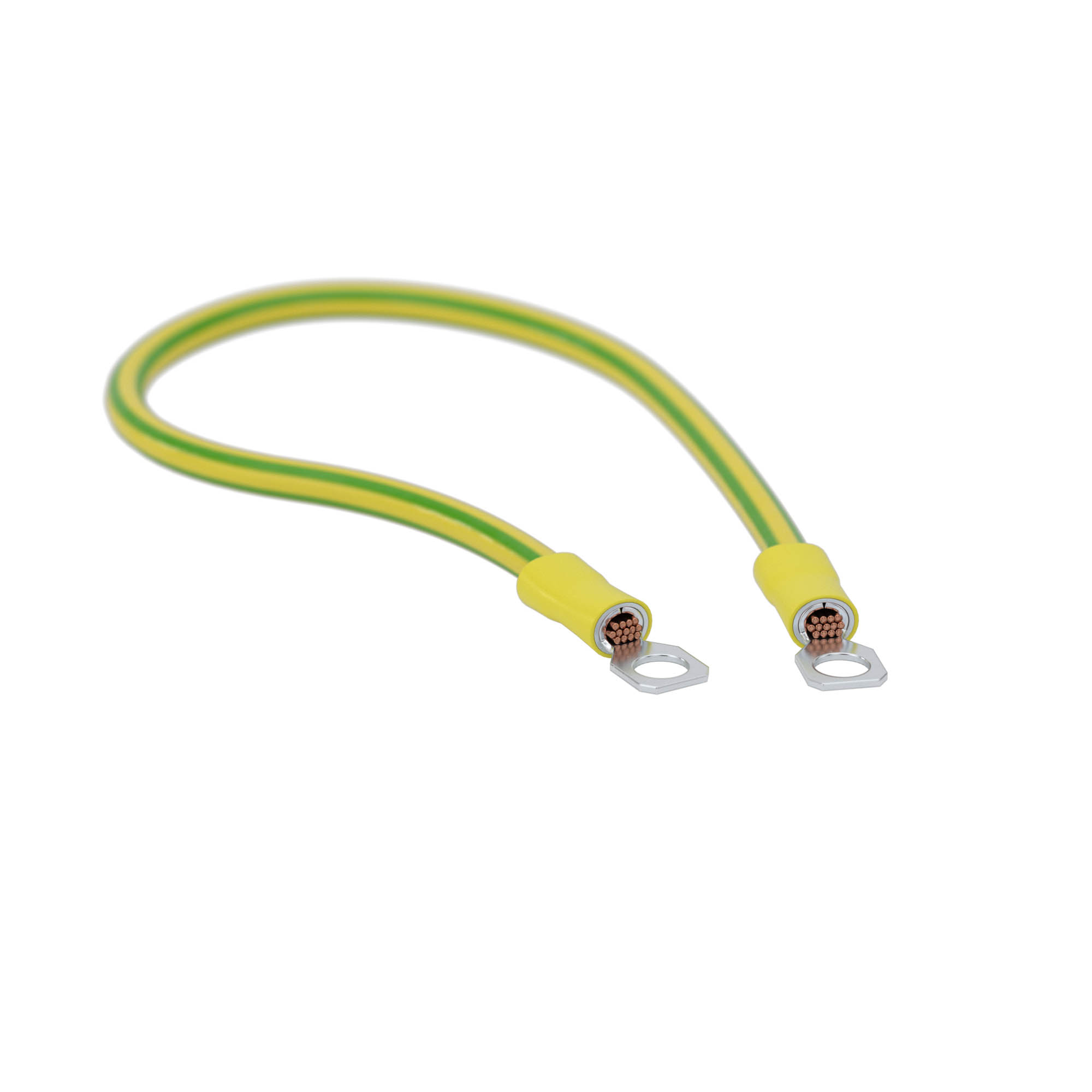 Перемычка медная сечение 6 мм2 с наконечниками под винт М6 в комплекте метизы HDZ L 500 мм