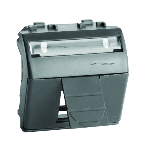 Адаптер для информационных разъемов Кейстоун (Keystone), черный, 2мод.