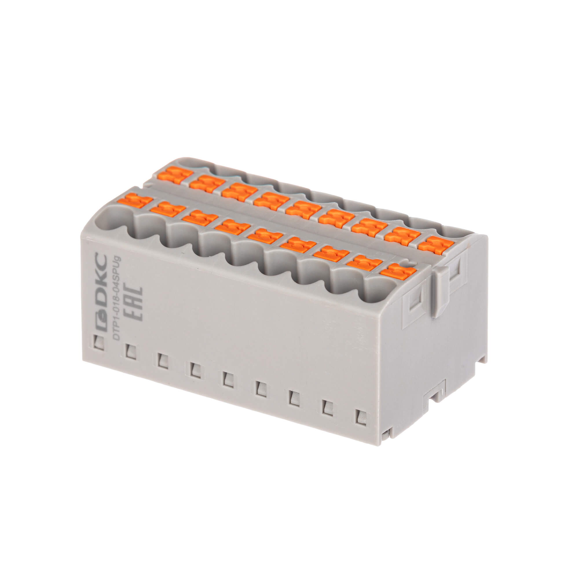 Блок распределительный, зажим push-in, 18 точек подключения 2,5 кв.мм, серый