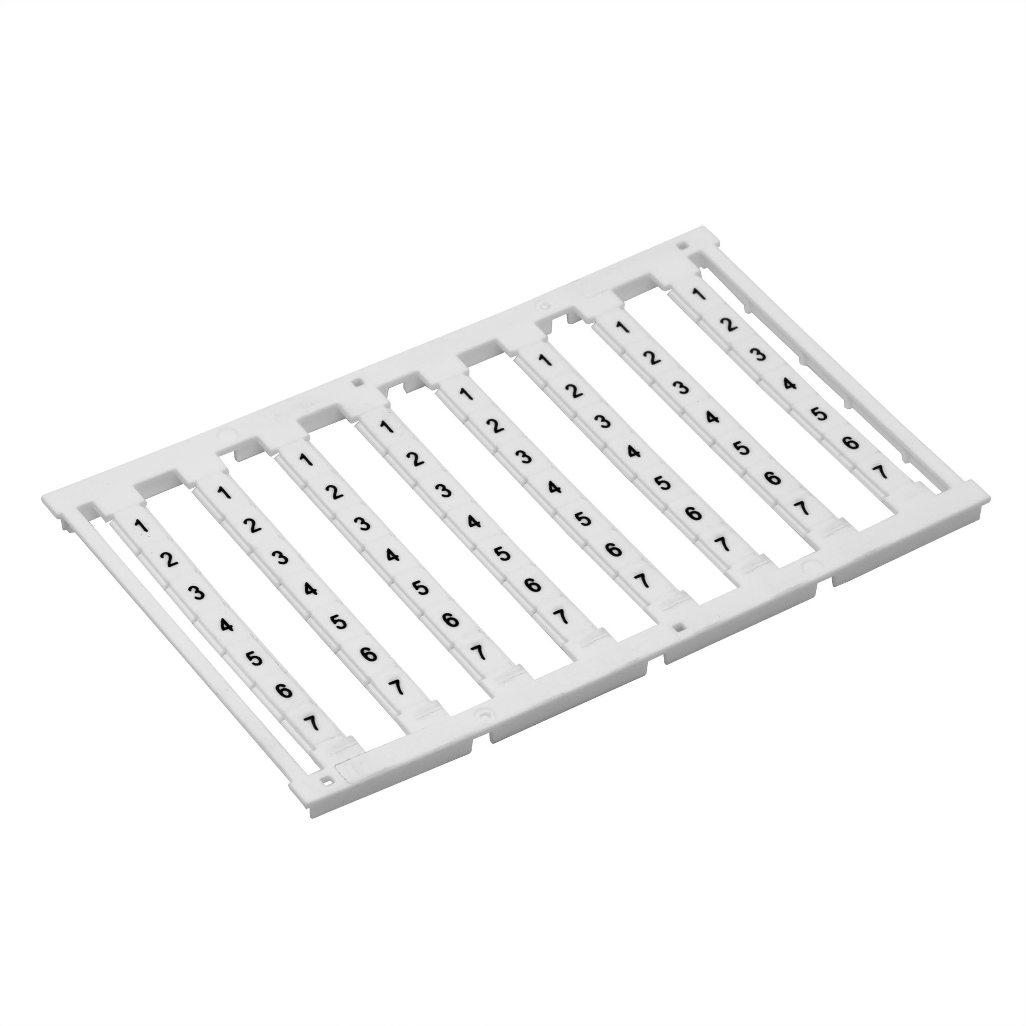 Маркировка для клемм, ширина 5 мм, узкая, для клемм Push-in, белая, от 13 до 24, вертикальная ориентация, 1 шт. карта из 96 маркеров