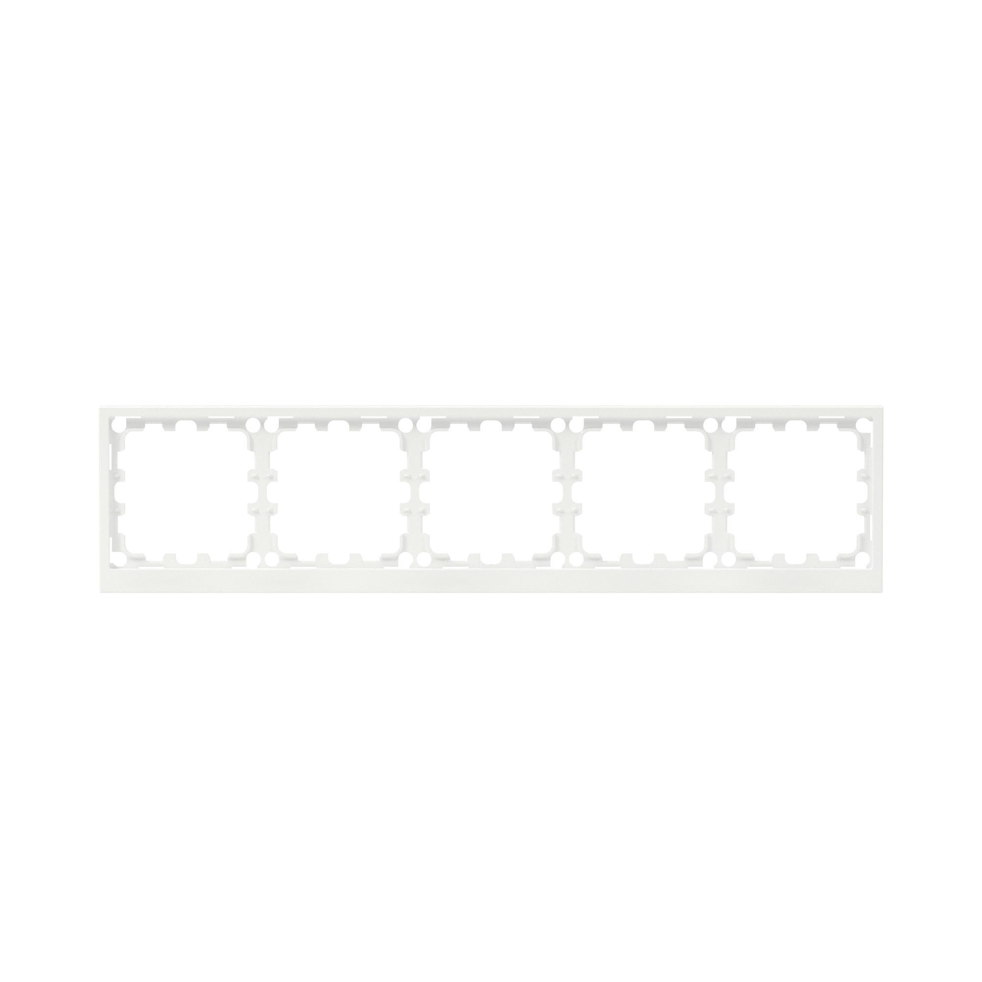 Рамка на 5 постов, KANT, белая магнолия