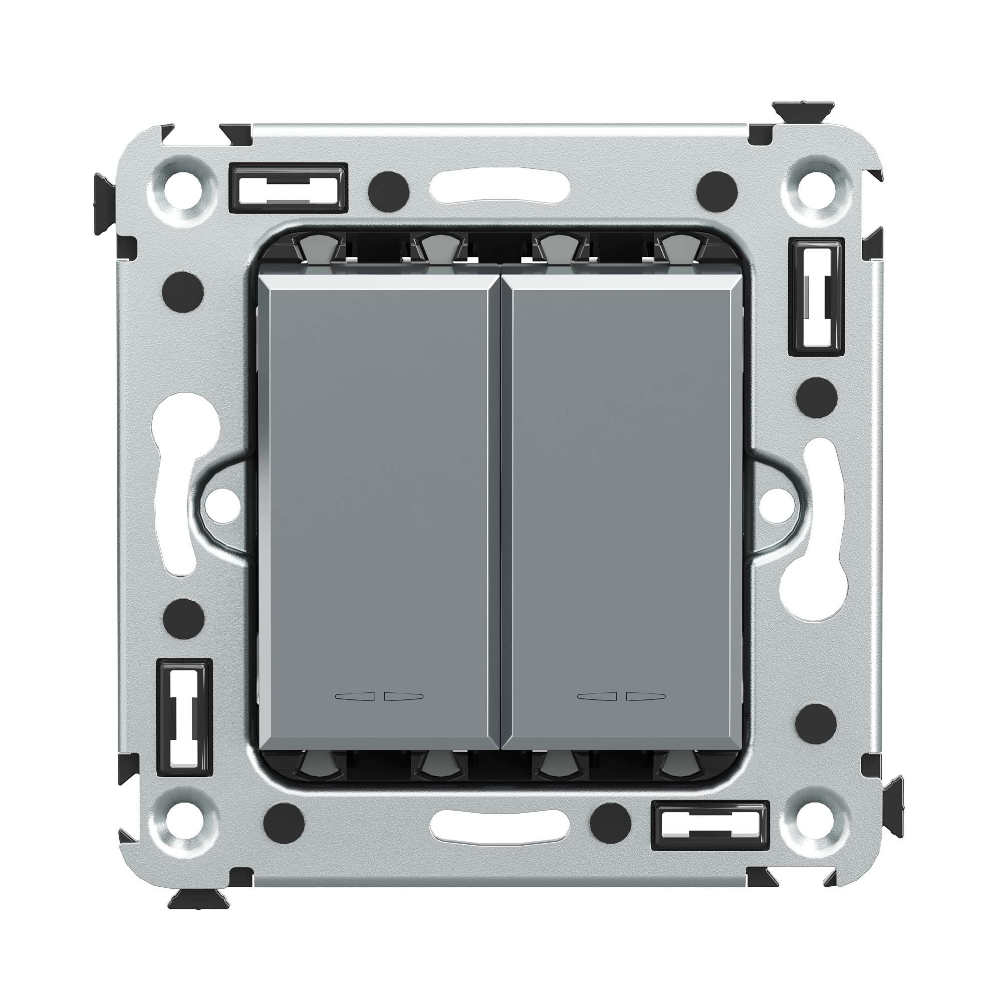 Avanti Кнопка двухклавишная в стену,Закаленная с  аль