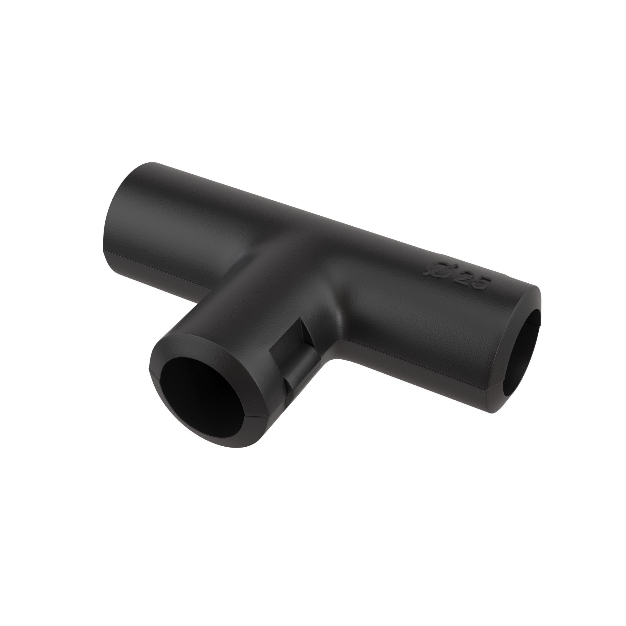 Тройник открывающийся, IP40, д.25мм, черный