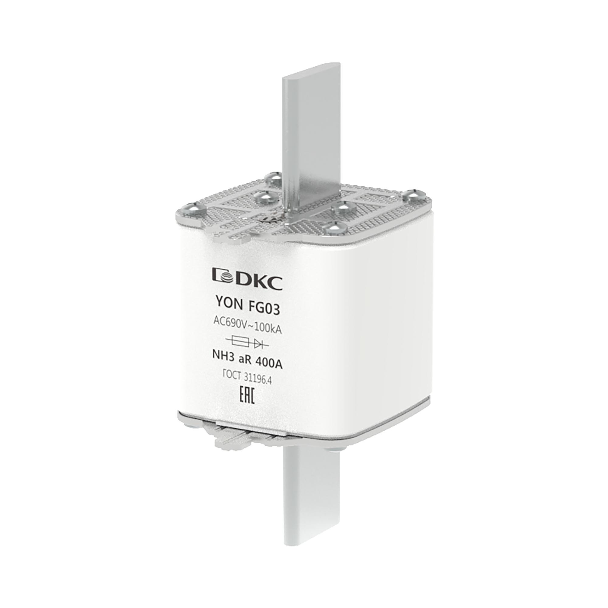 Предохранитель YON ножевого типа FG3 400А 690V характеристика arya