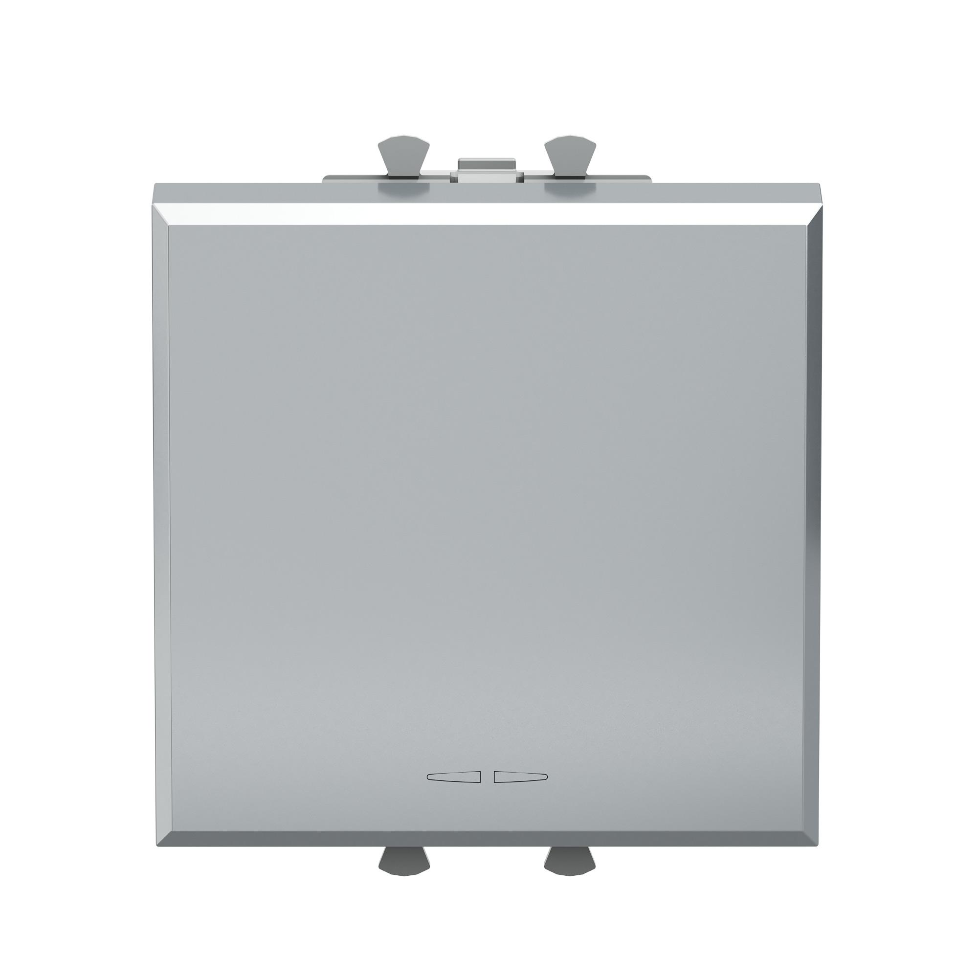 Инвертор одноклавишный модульный, Avanti, закаленная сталь, 2 модуля