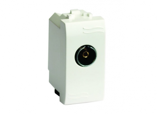 BRAVA Розетка телевизионная TV проход без согласующего сопротивления бежевая