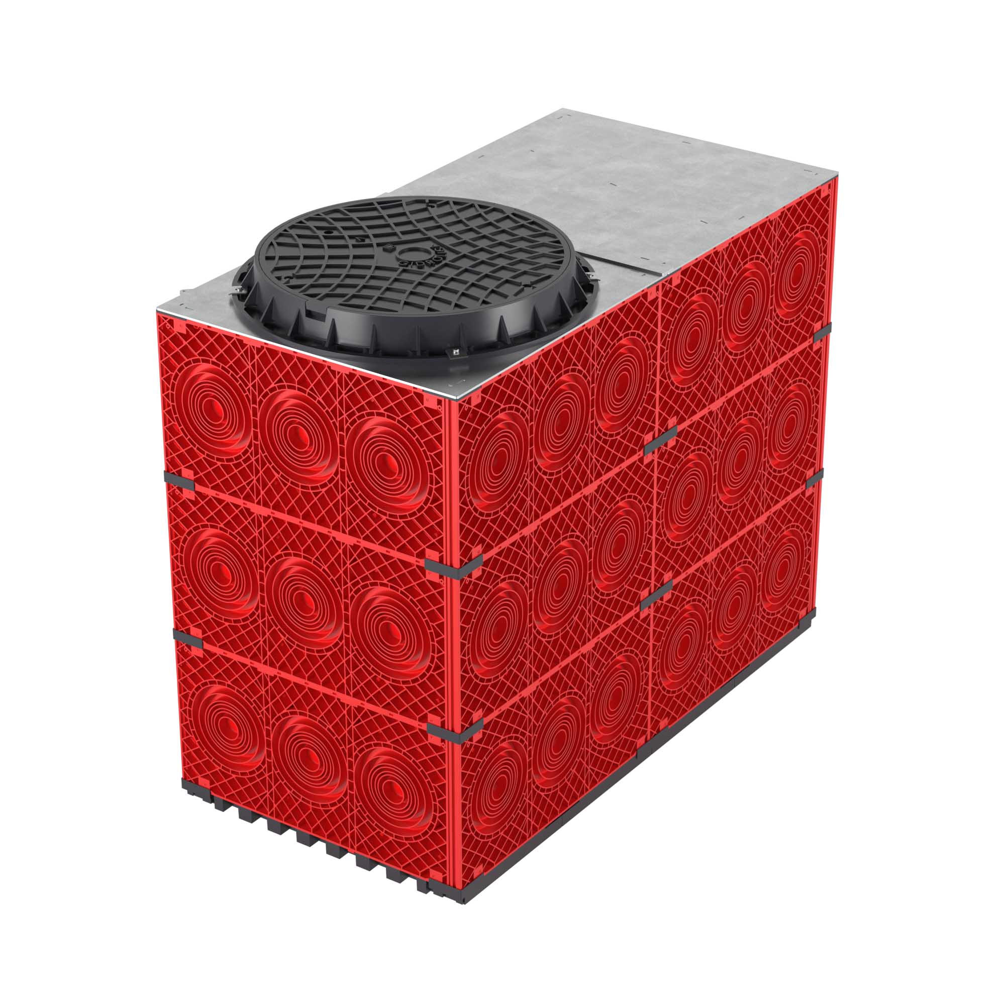 Кабельный колодец связи (ККС) пластиковый для кабельной канализации с пластиковым люком, 1500х750х1125 мм