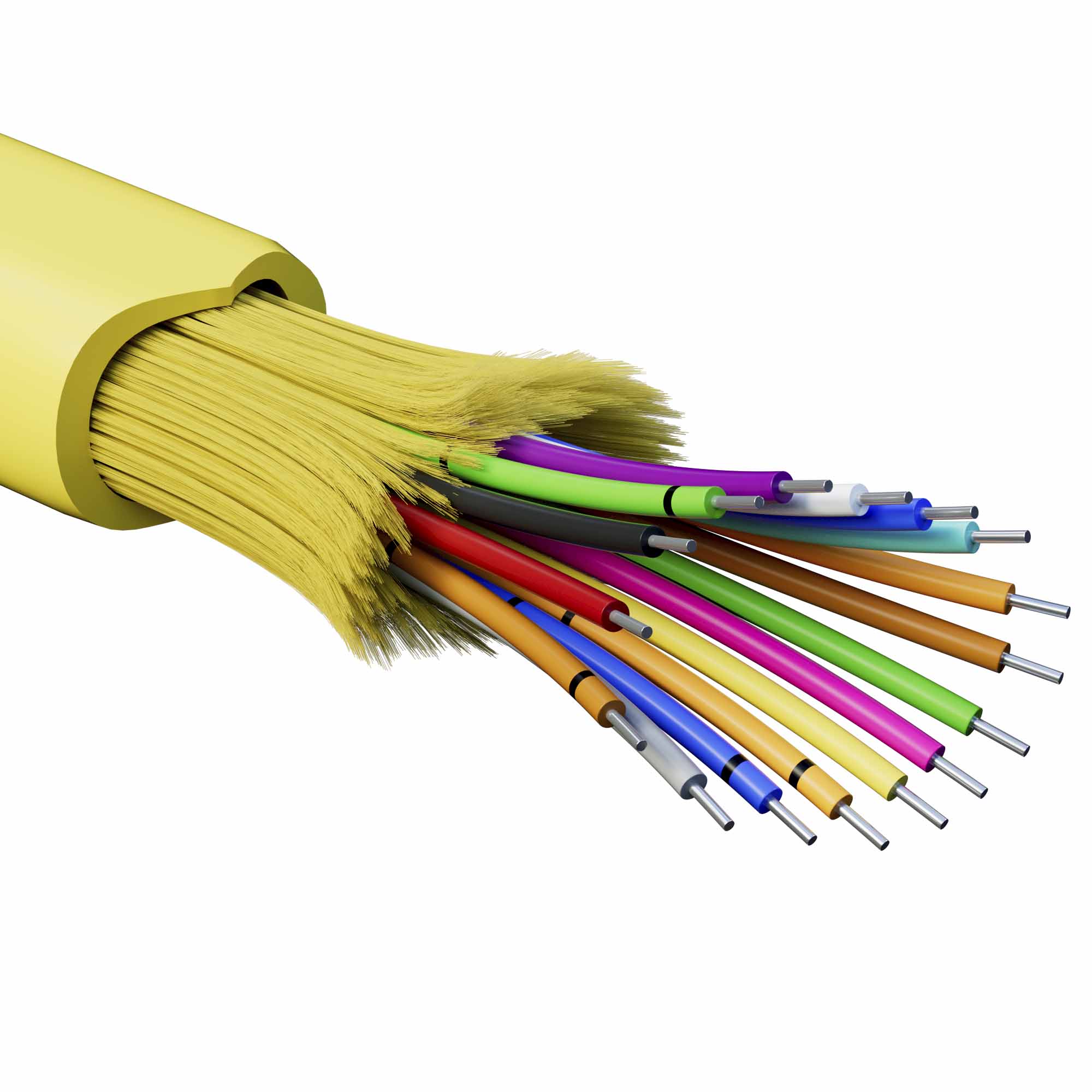 Кабель волоконно-оптический, распределительный, арамидные упрочняющие нити, для внутренней прокладки, нг(А)-HF, 16 ОВ, категорияOS3 (G.652.D) плотный буфер, 0,4 кН, барабан 500 м