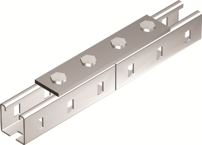 Пластина соединительная 190 мм 4 отверстия горячеоцинкованная