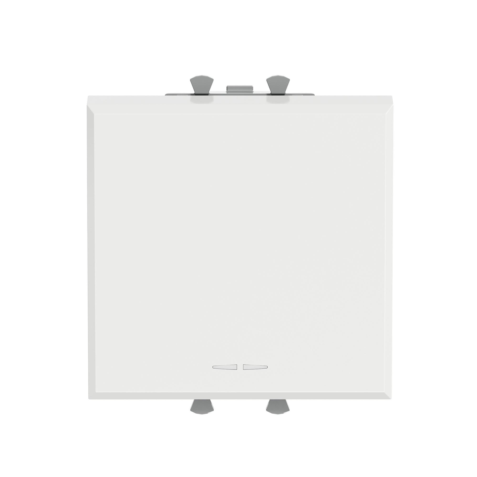 Выключатель одноклавишный модульный, Avanti, белое облако, 2 модуля