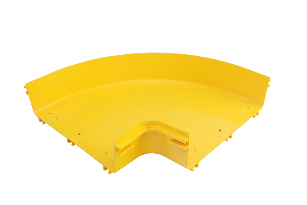 Горизонтальный поворот 90 град. оптического лотка 100х360 мм