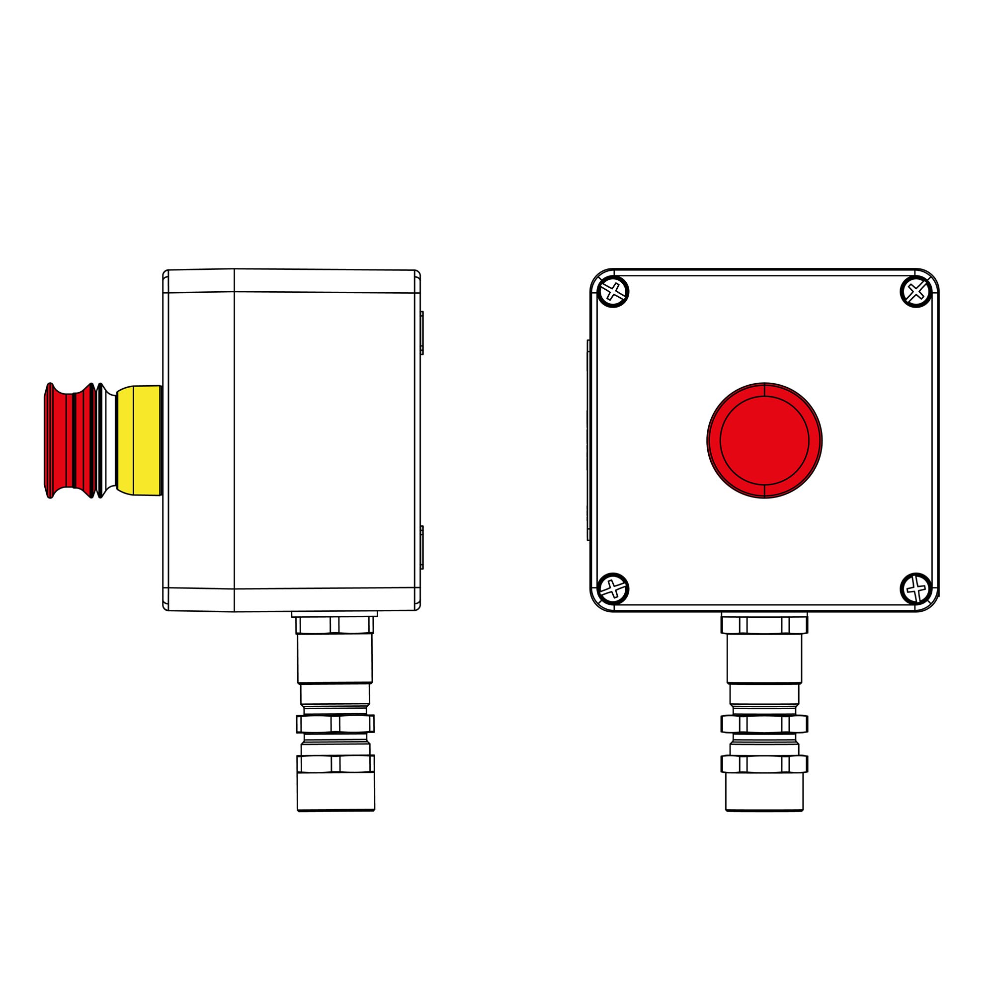 Пост взрывозащищенный управления из полиэстера C PEP-03-(1xP3E(11))-1xKA2MHK(C)1Ex de IIC Т5 Gb / Ex tb IIIC T95°Cdb IP66 / КЗ / ШС