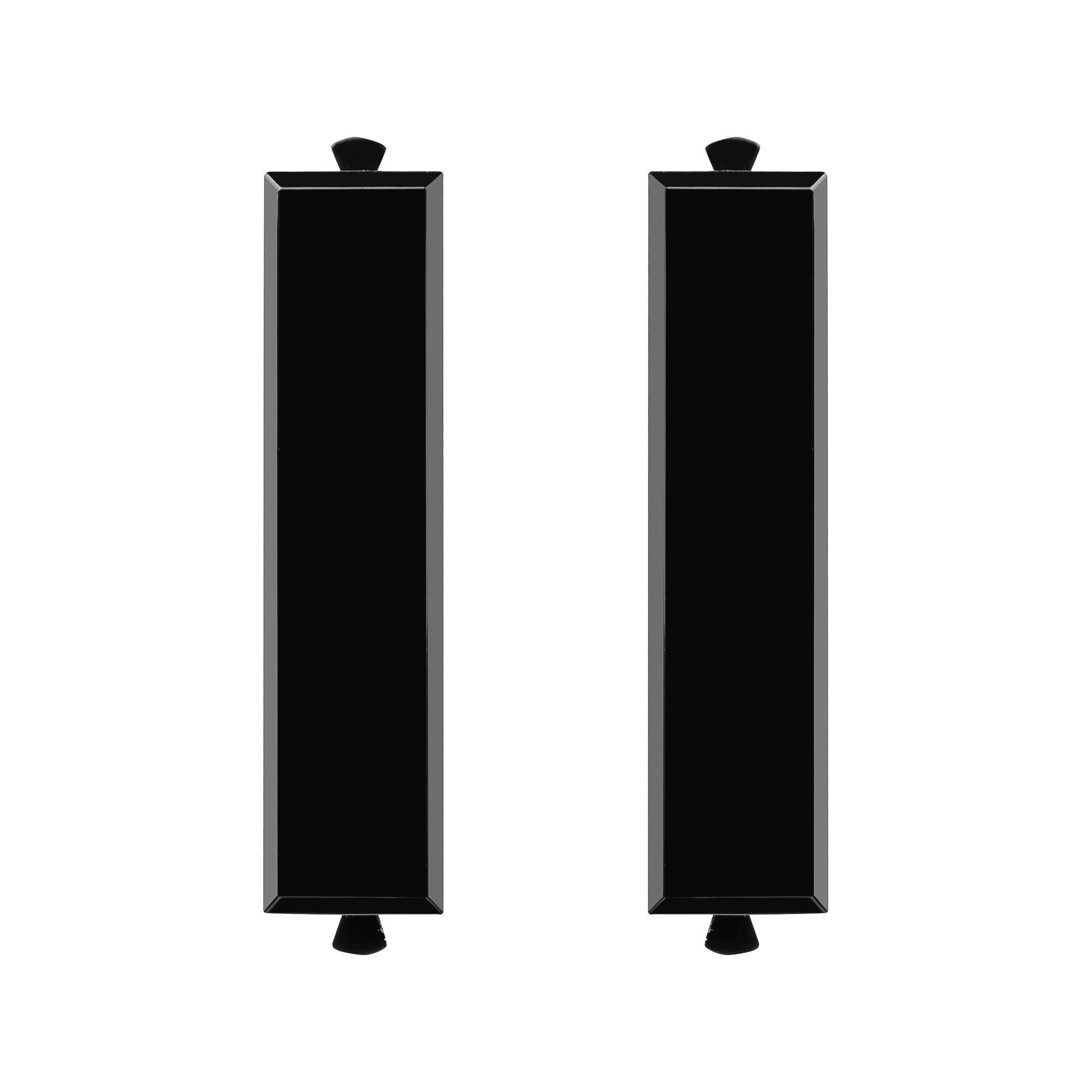 Комплект модульных заглушек, Avanti, черный квадрат, 0,5 модуля 2 штуки