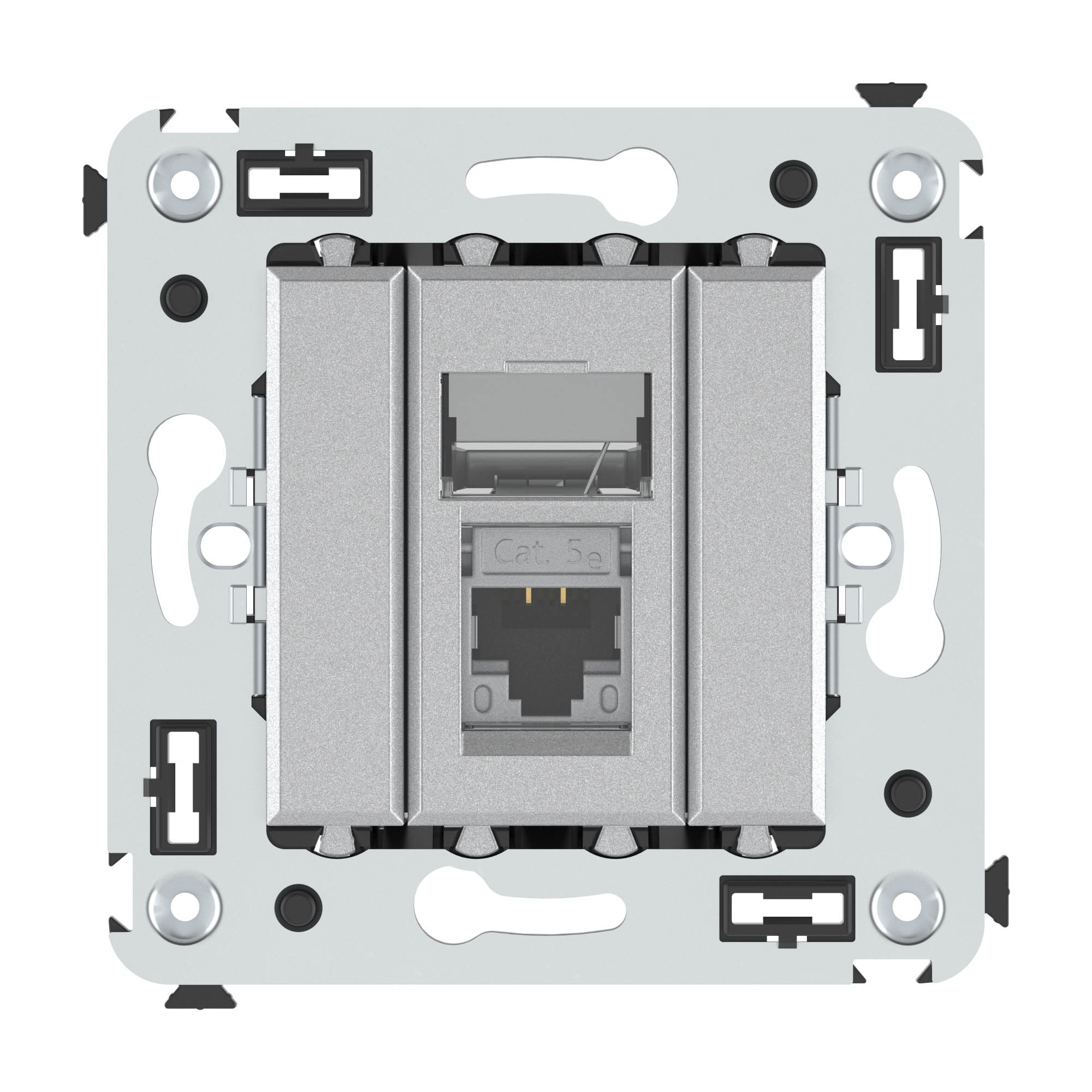Avanti Компьютерная розетка RJ-45 в стену, кат.5e одинарная экранированная, Закаленная сталь
