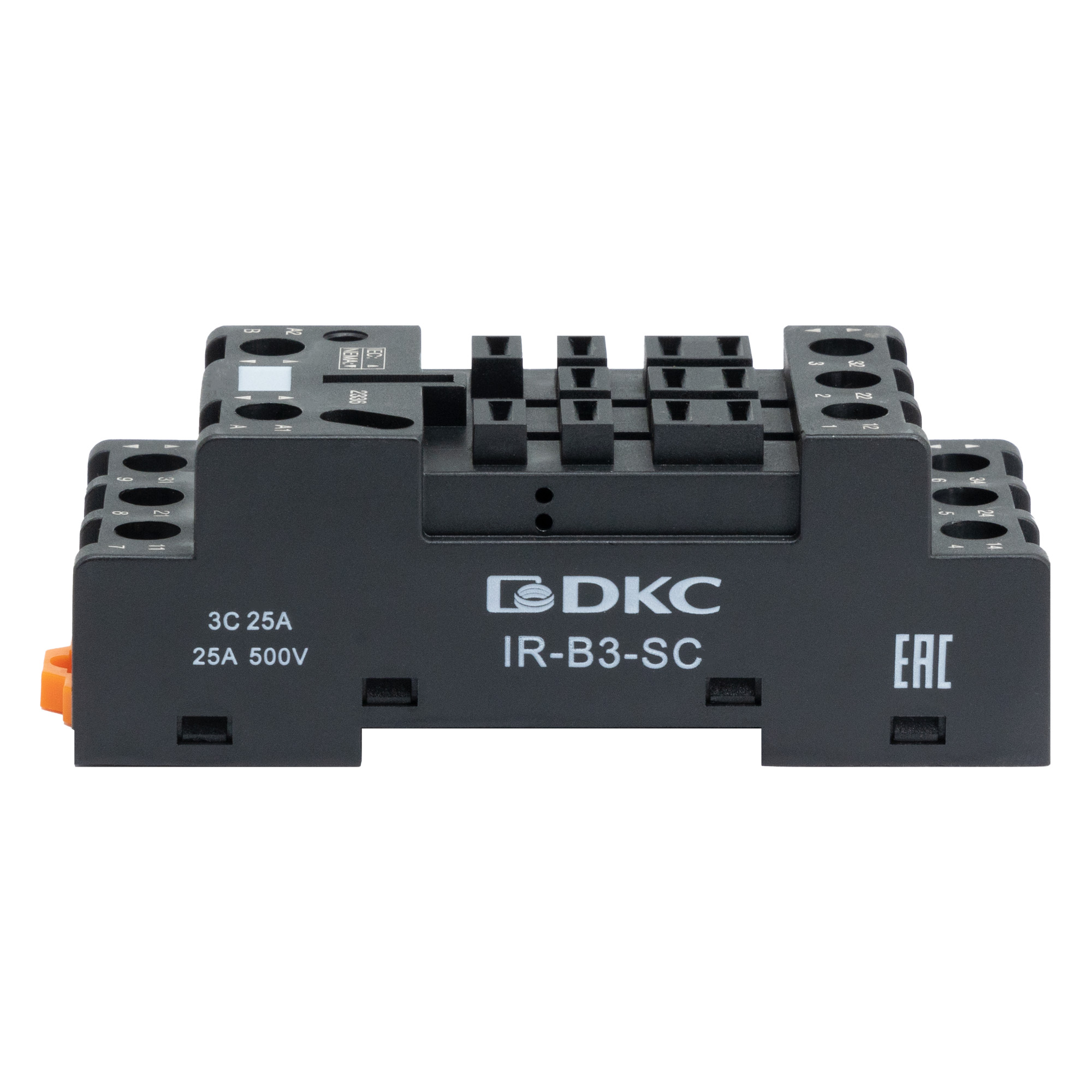 Колодка с винтовыми клеммами для силового реле на 3 группы IR-24DC/230AC-3CO