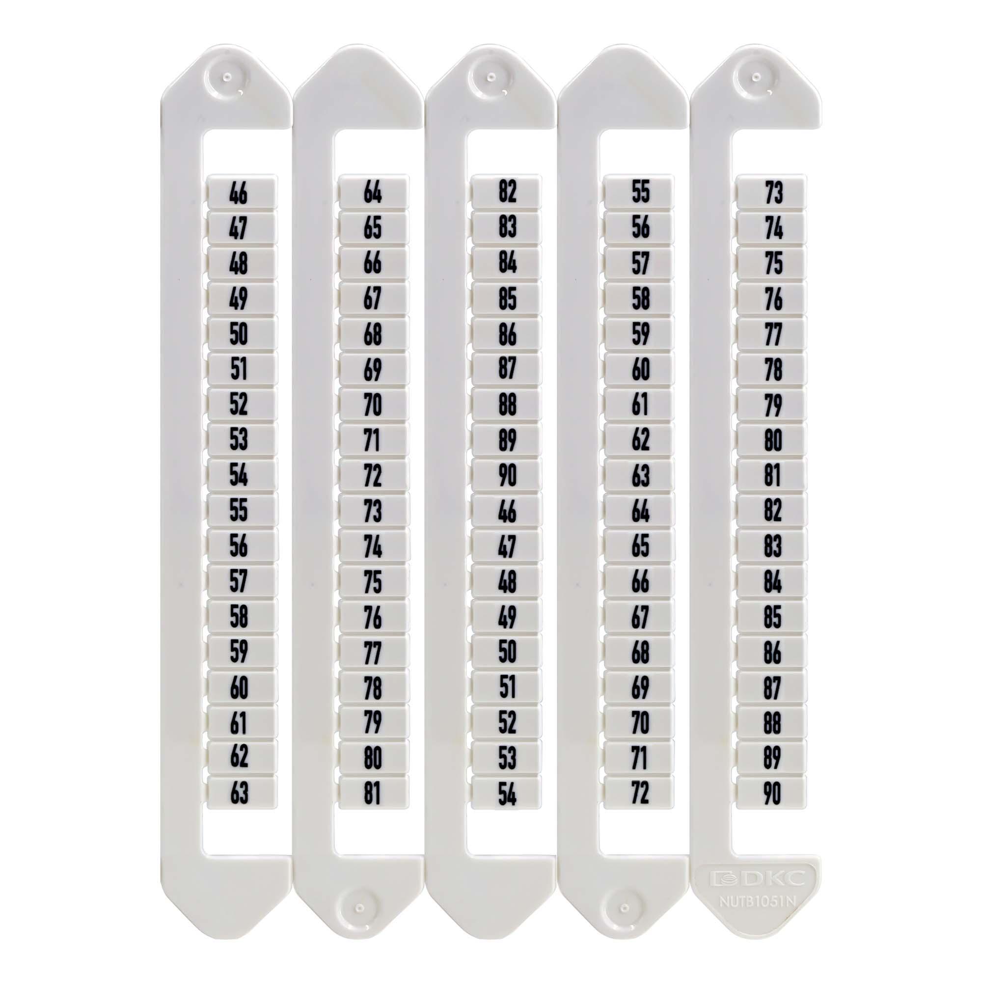 Маркировка для клемм, ширина 5 мм, от 361 до 405, вертикальная ориентация