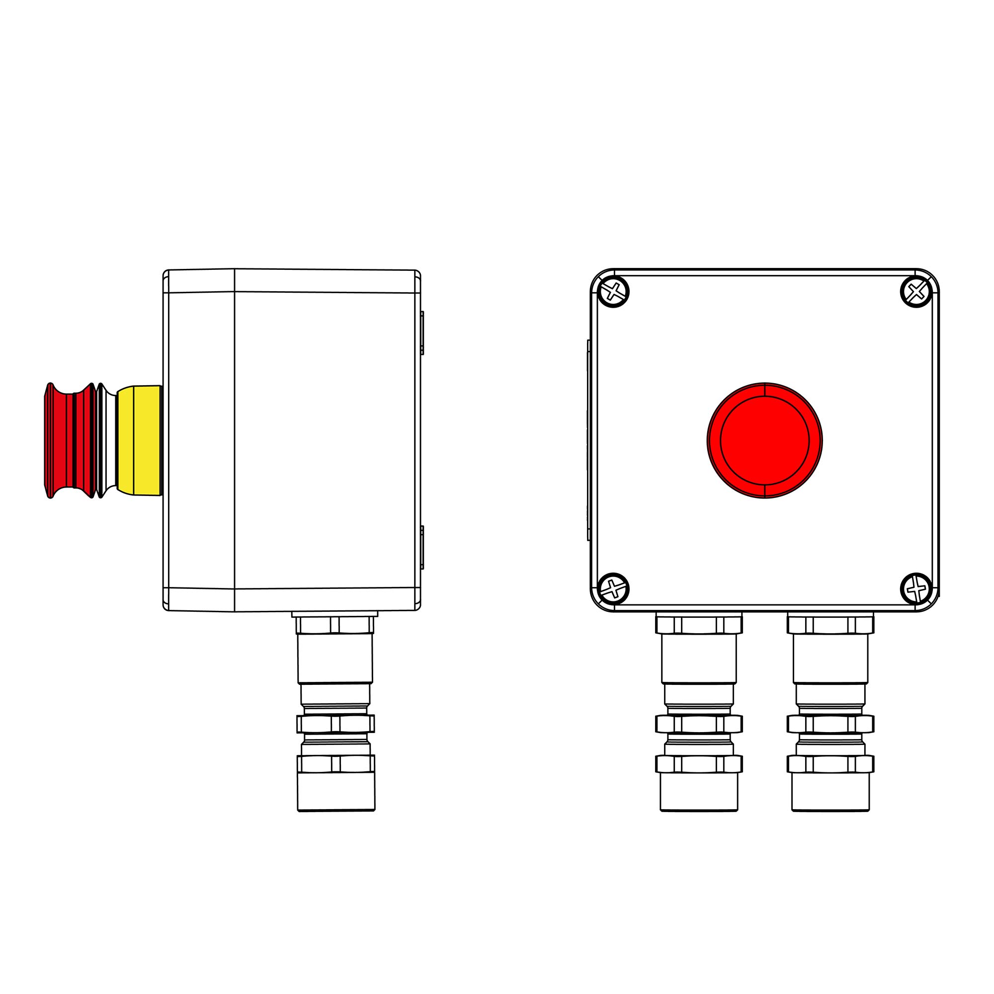Пост взрывозащищенный управления из алюминия CPU-A-12-(1xP3E(11))-2xKA2MHK(C)1Ex de IIC Т5 Gb / Ex tb IIIC T95°Cdb IP66
