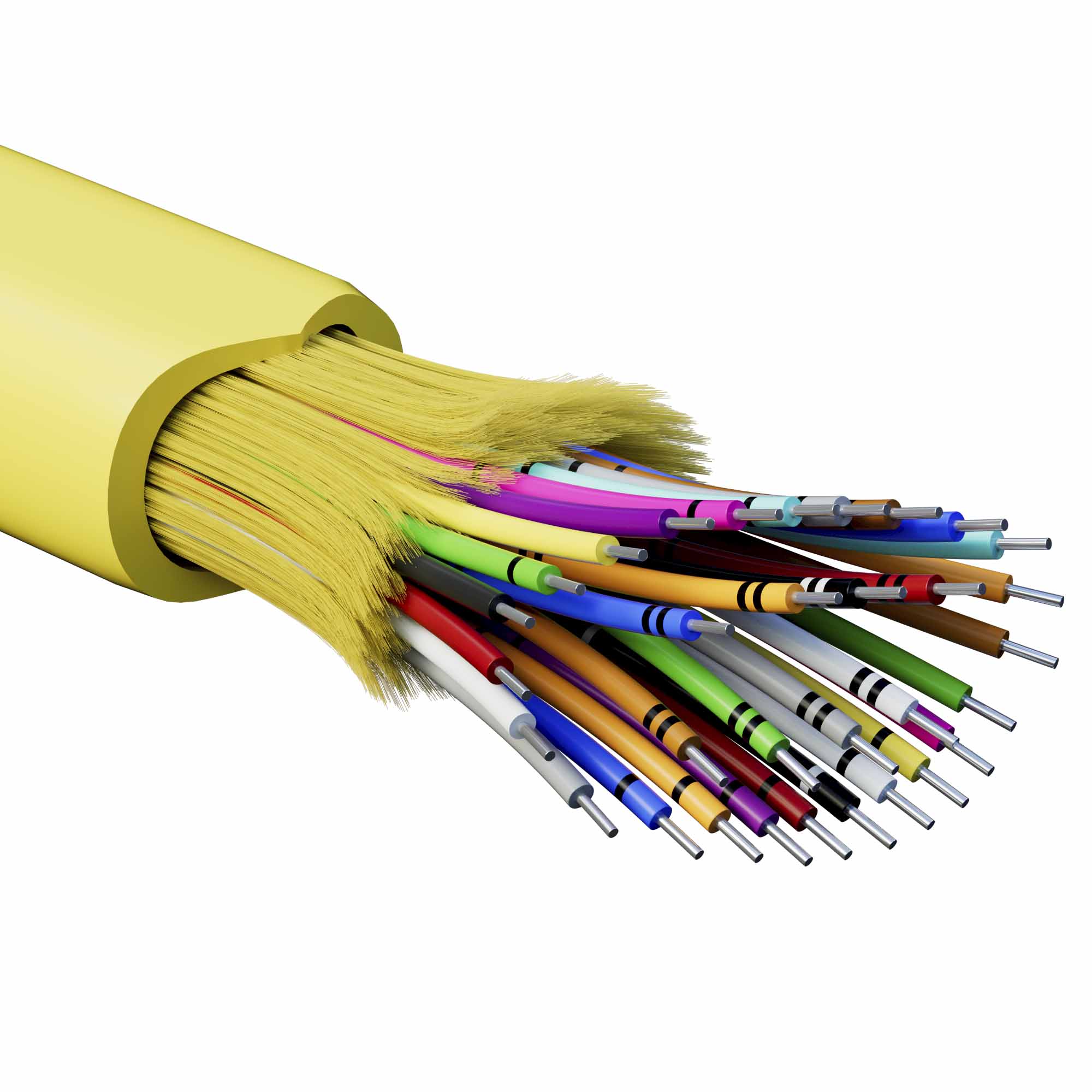 Кабель волоконно-оптический, распределительный, арамидные упрочняющие нити, для внутренней прокладки, нг(А)-HF, 32 ОВ, категорияOS6 (G.652.D) плотный буфер, 0,4 кН, барабан 500 м