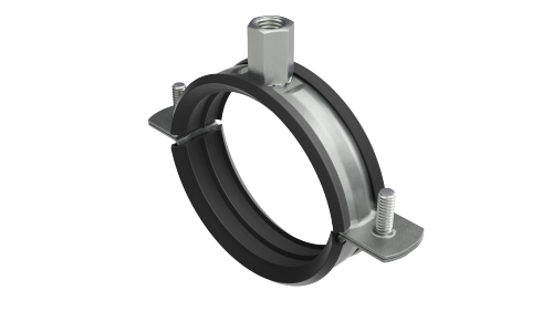 Хомут для средних нагрузок с изоляцией с гайкой М8 для труб d 3''