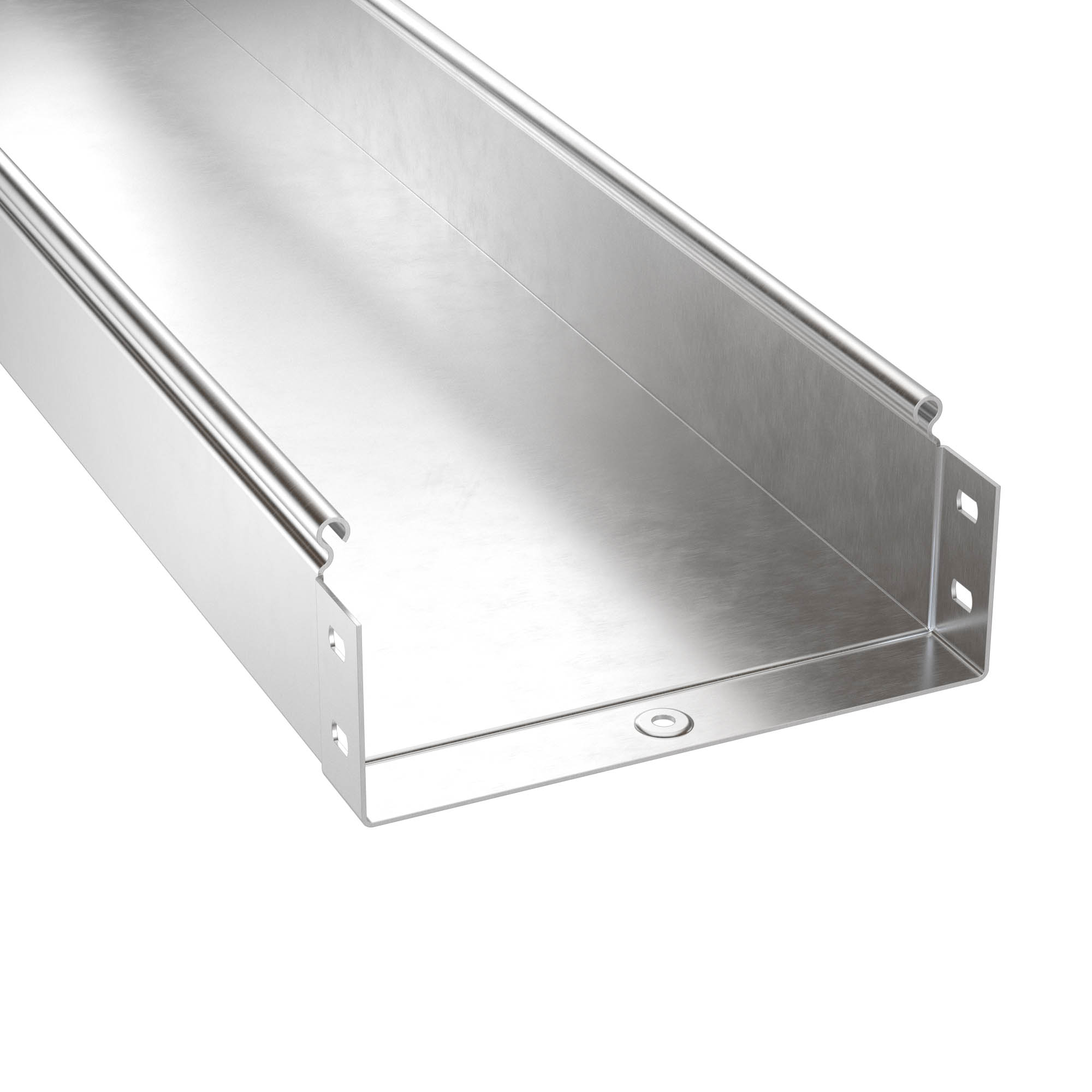 Лоток 50х100х3000, толщина 1,5мм, алюминий