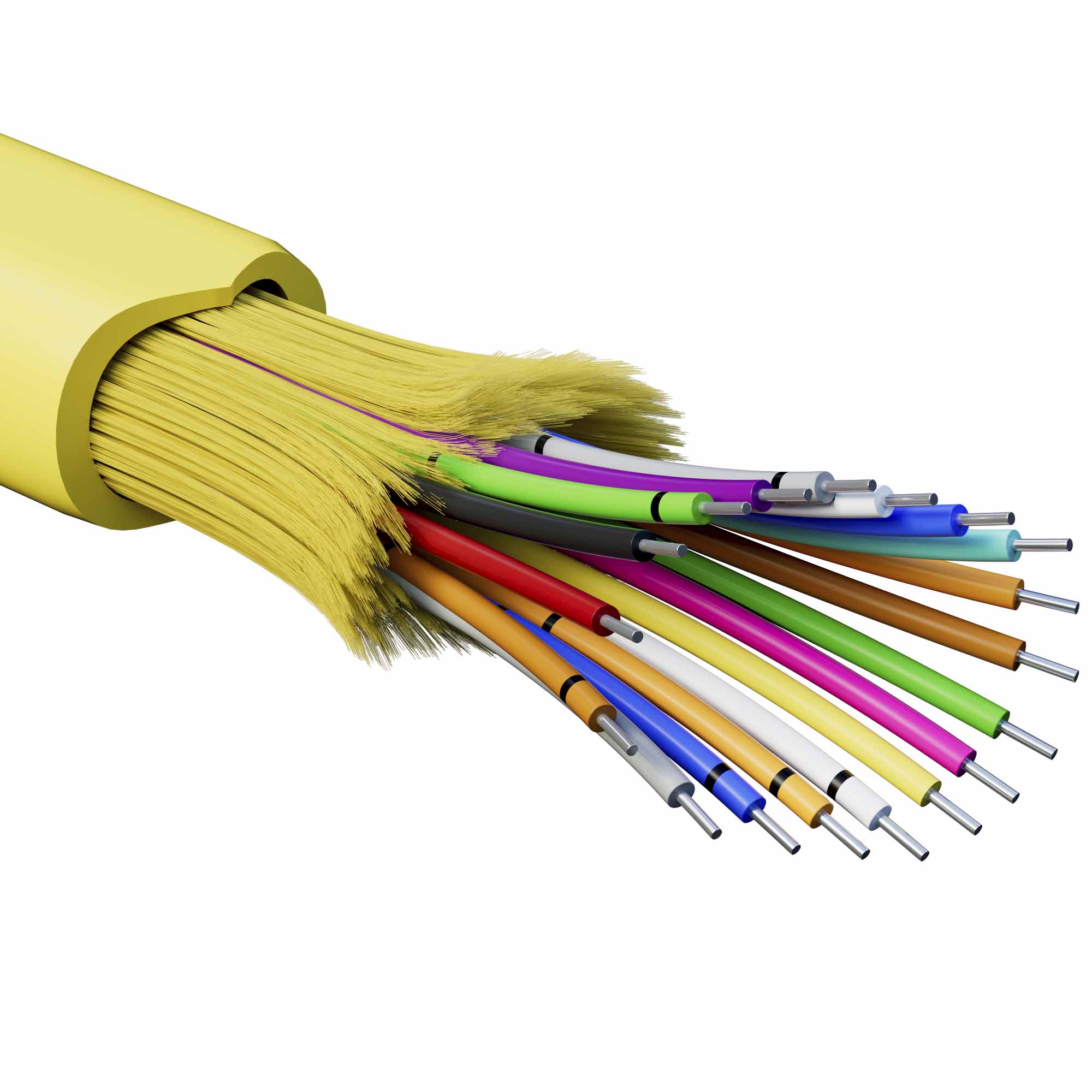 Кабель волоконно-оптический, распределительный, арамидные упрочняющие нити, для внутренней прокладки, нг(A)-HFLTx, 18 ОВ, категорияOS4 (G.652.D) плотный буфер, 0,4 кН, барабан 500 м