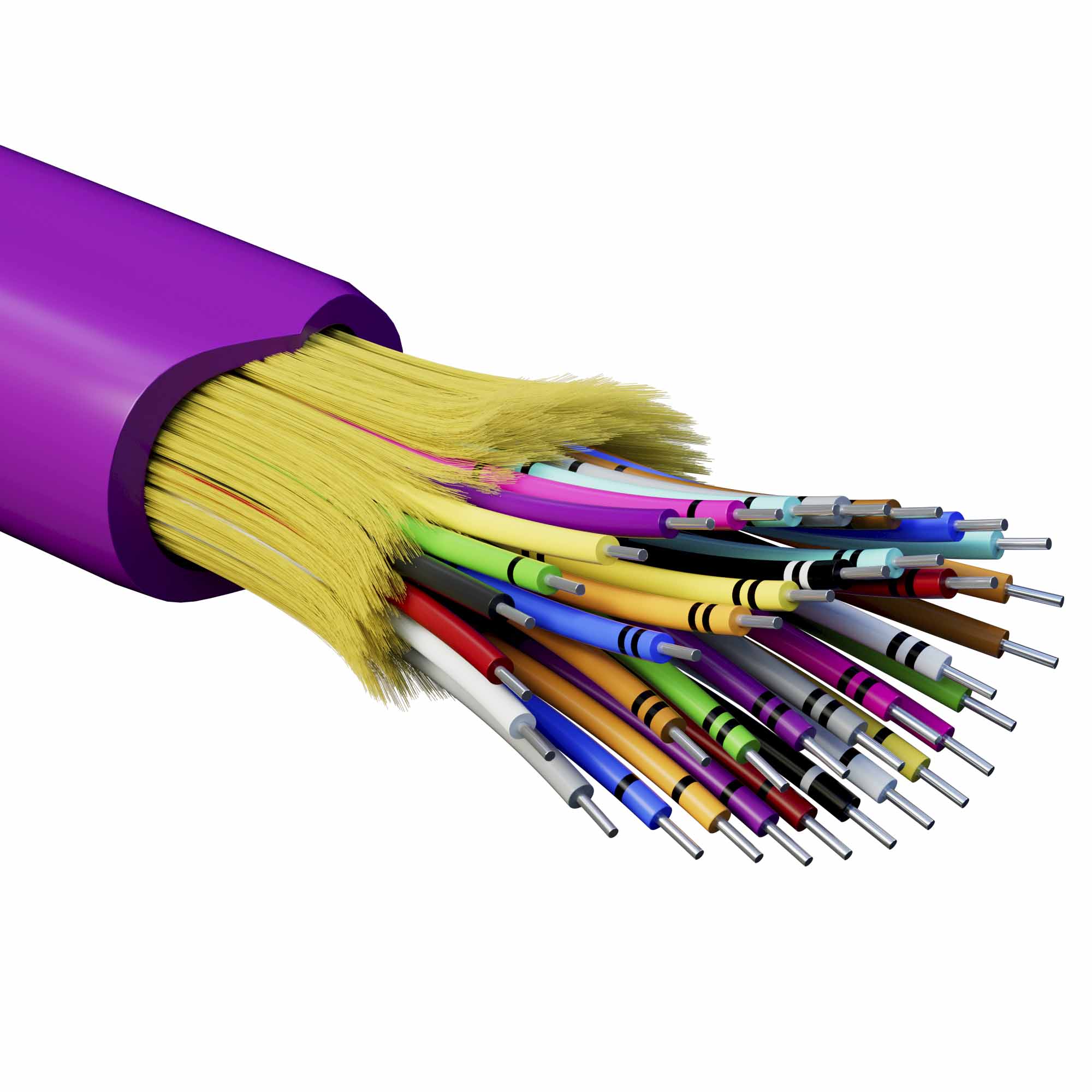 Кабель волоконно-оптический, распределительный, арамидные упрочняющие нити, для внутренней прокладки, нг(А)-HF, 36 ОВ, категорияOM4 (G.651.1) плотный буфер, 0,4 кН, барабан 2000 м