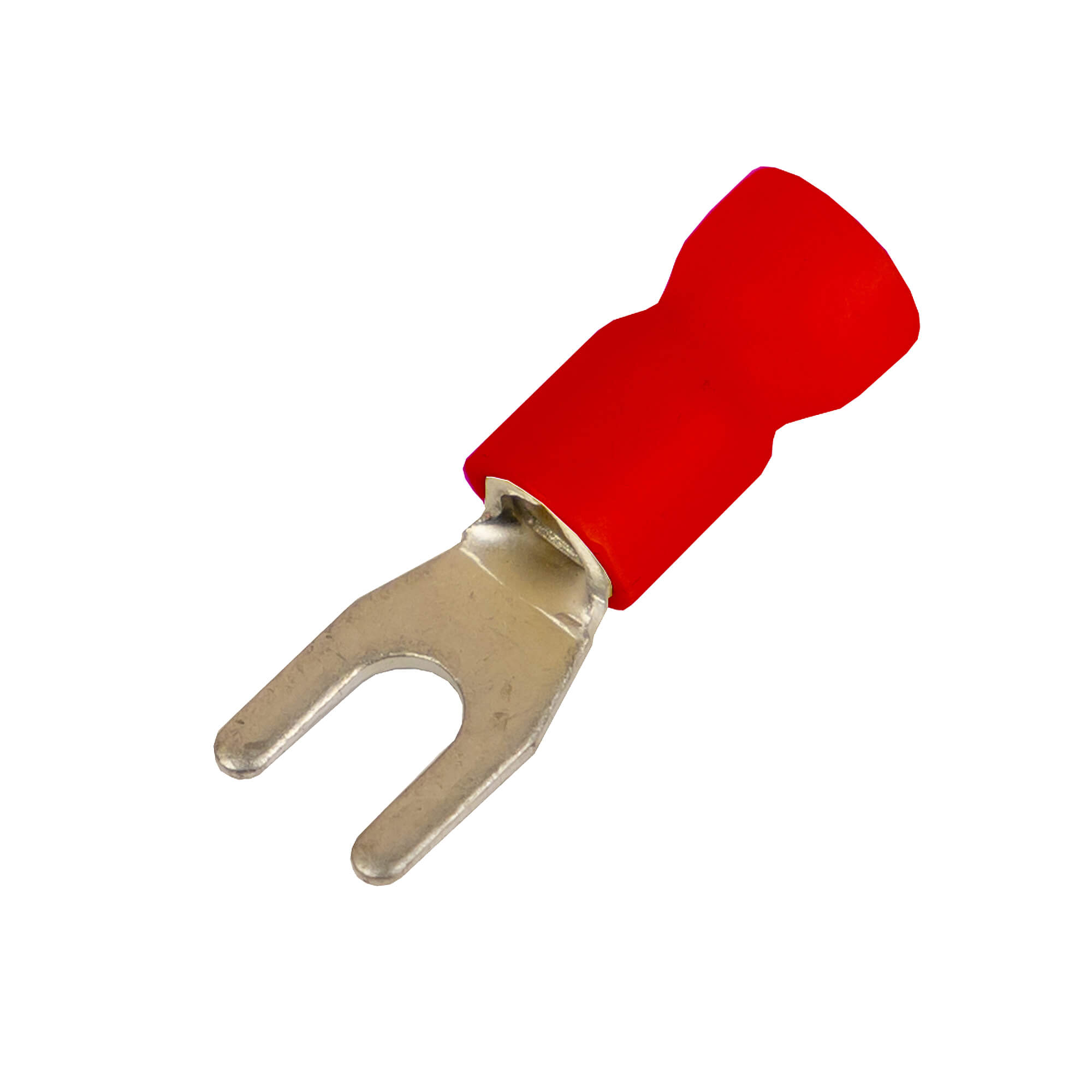 Наконечник вилочный с изолир.фланцем ПВХ, легкий ввод жилы, 0,25-1,5 кв.мм М6 (д.6,4 мм) (НВИ)