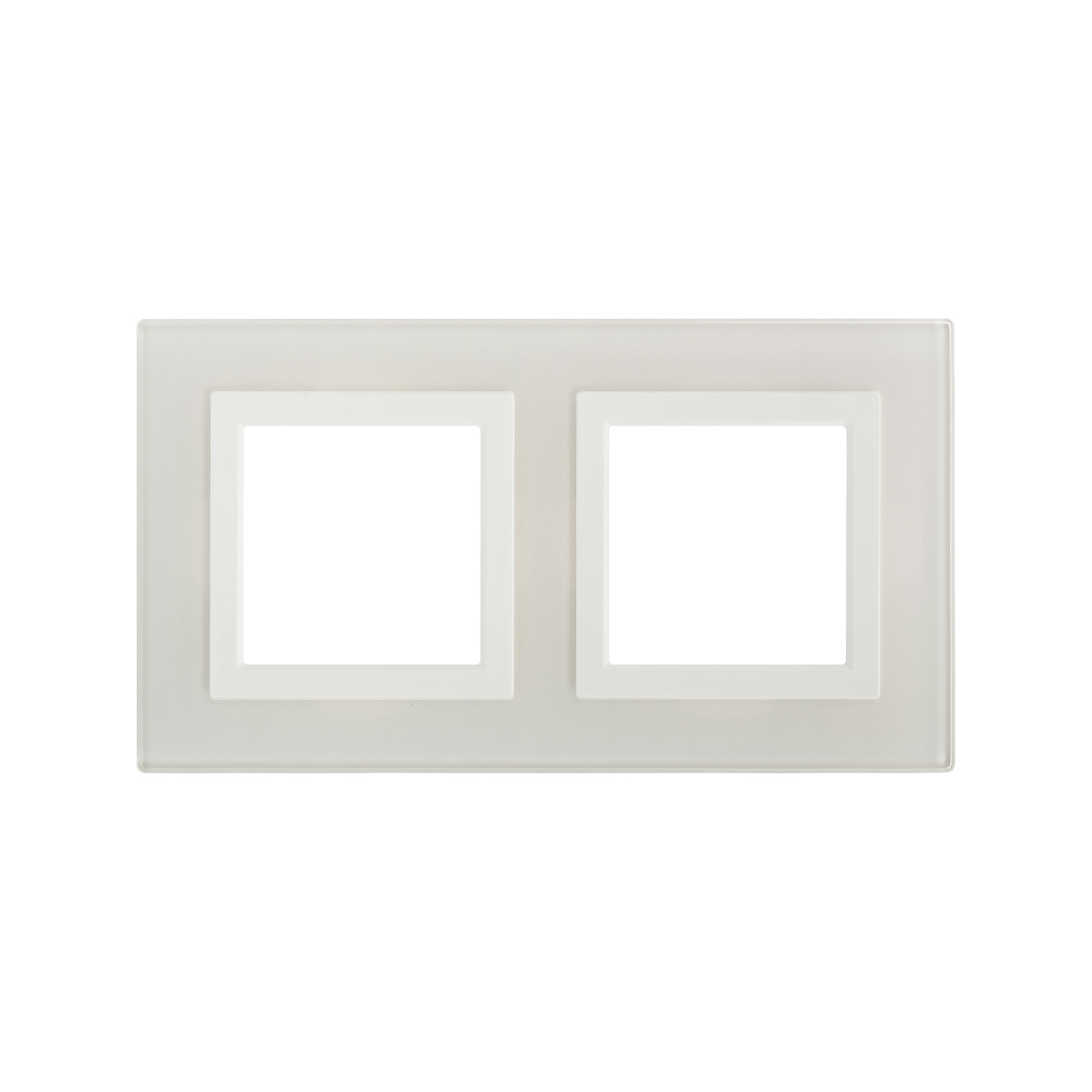 Рамка из натурального стекла, ''Avanti'', белая, 4 модуля