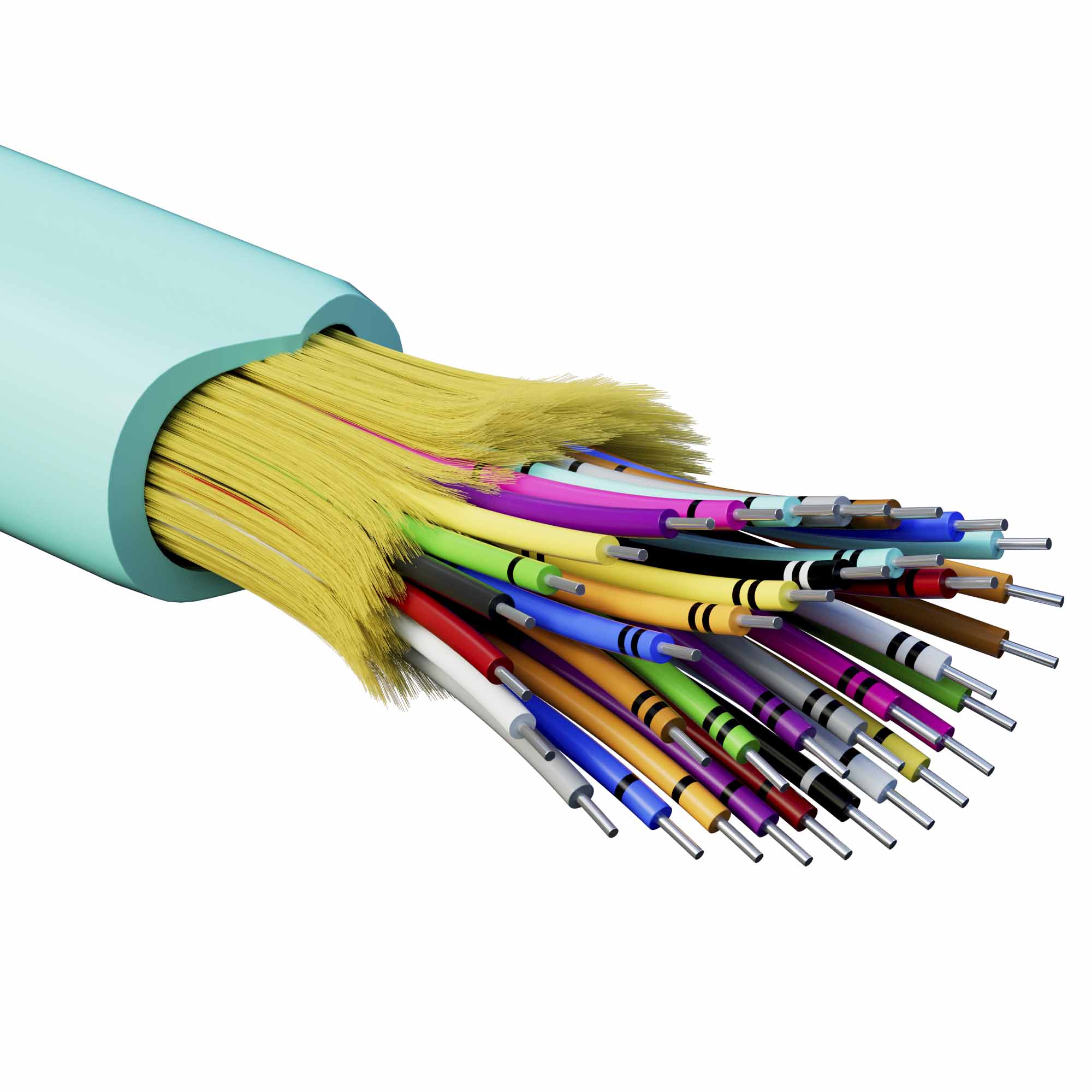 Кабель волоконно-оптический, распределительный, арамидные упрочняющие нити, для внутренней прокладки, нг(А)-HF, 36 ОВ, категорияOM3 (G.651.1) плотный буфер, 0,4 кН, барабан 500 м