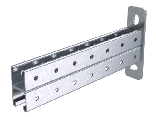 Консоль двойная 41х41 мм основание 500 мм горячеоцинкованная