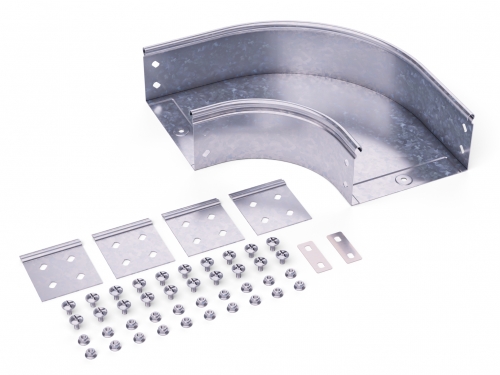 Угол CPO 90 горизонтальный 90 градусов 200x50 в комплекте крепежные элементы соединительные пластины