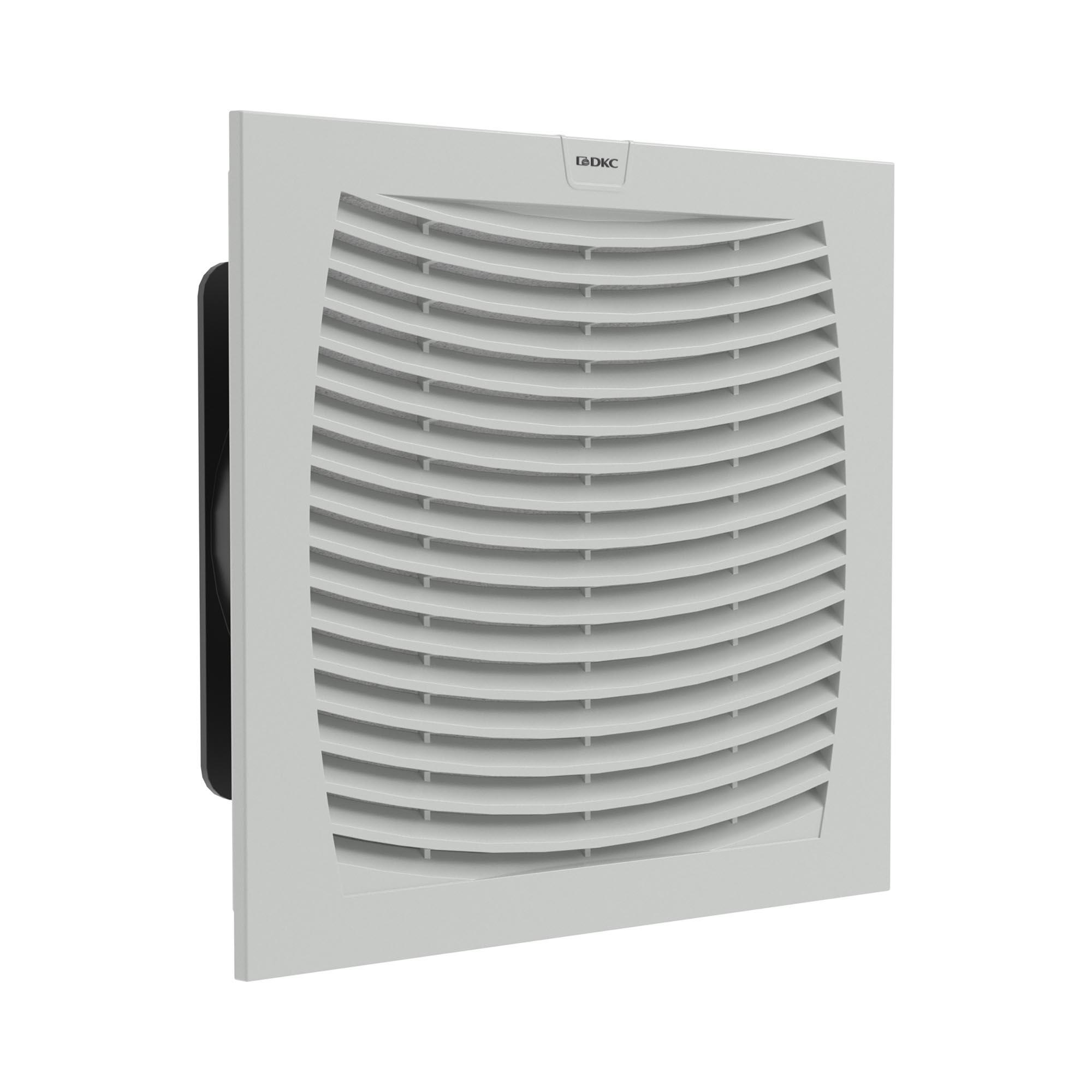 Вентилятор с фильтром ЭМС 480 м3/ч, 12В DC, 255х255 мм, IP54