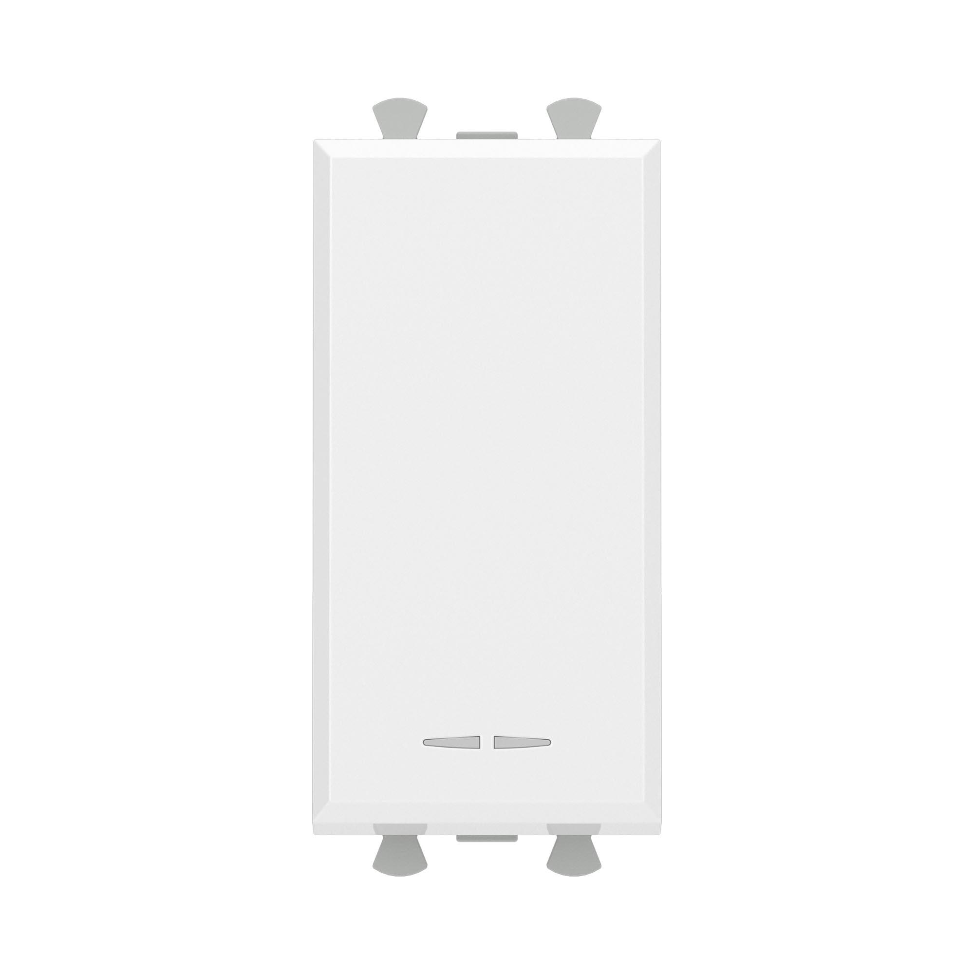 Avanti Выключатель двухполюсный одноклавишный модульный, , Белое облако, 1 модуль