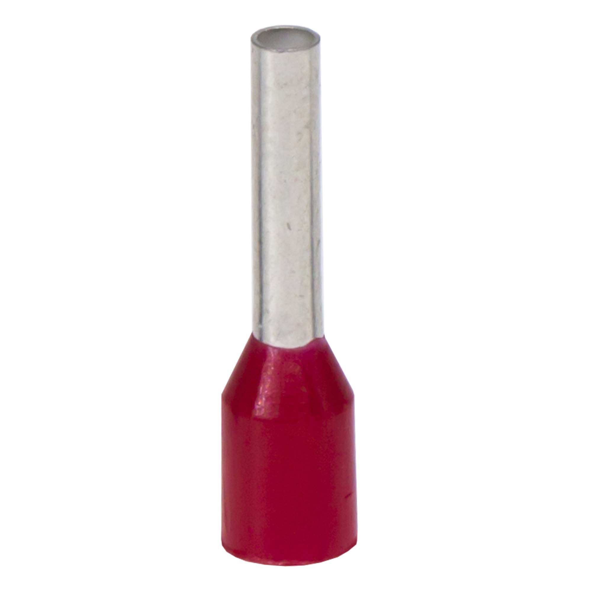 Наконечник-гильза 1-10мм с изолированным фланцем,  красный