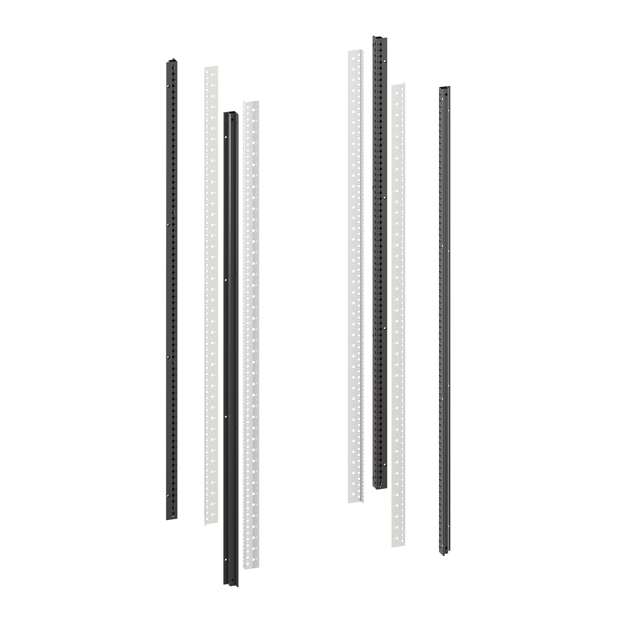 Стойки вертикальные комплект для 24U IT-CQE       RAL9005 RAL9005