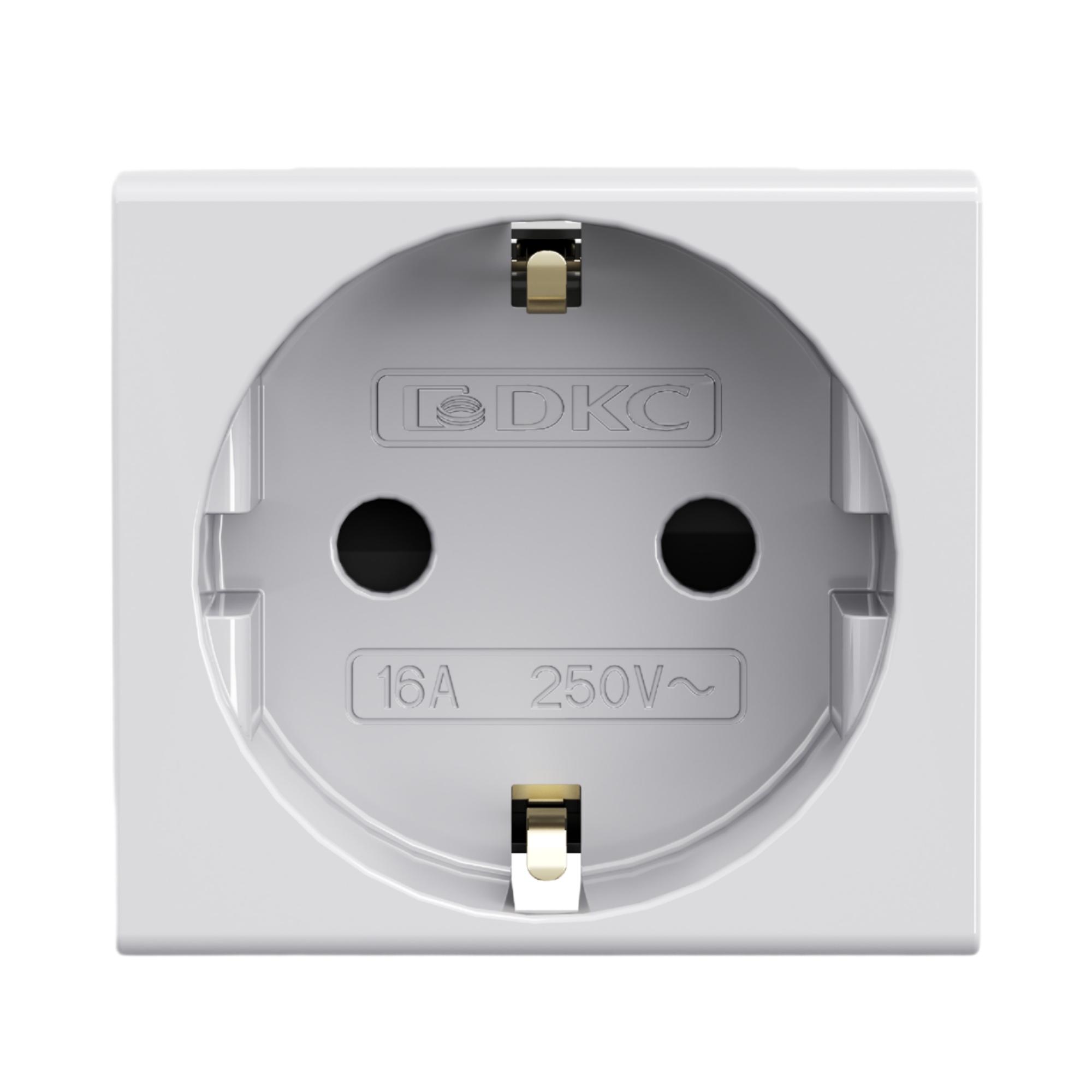 Розетка силовая 2Р+Е, со шторками, ЭУИ Вива (Viva)