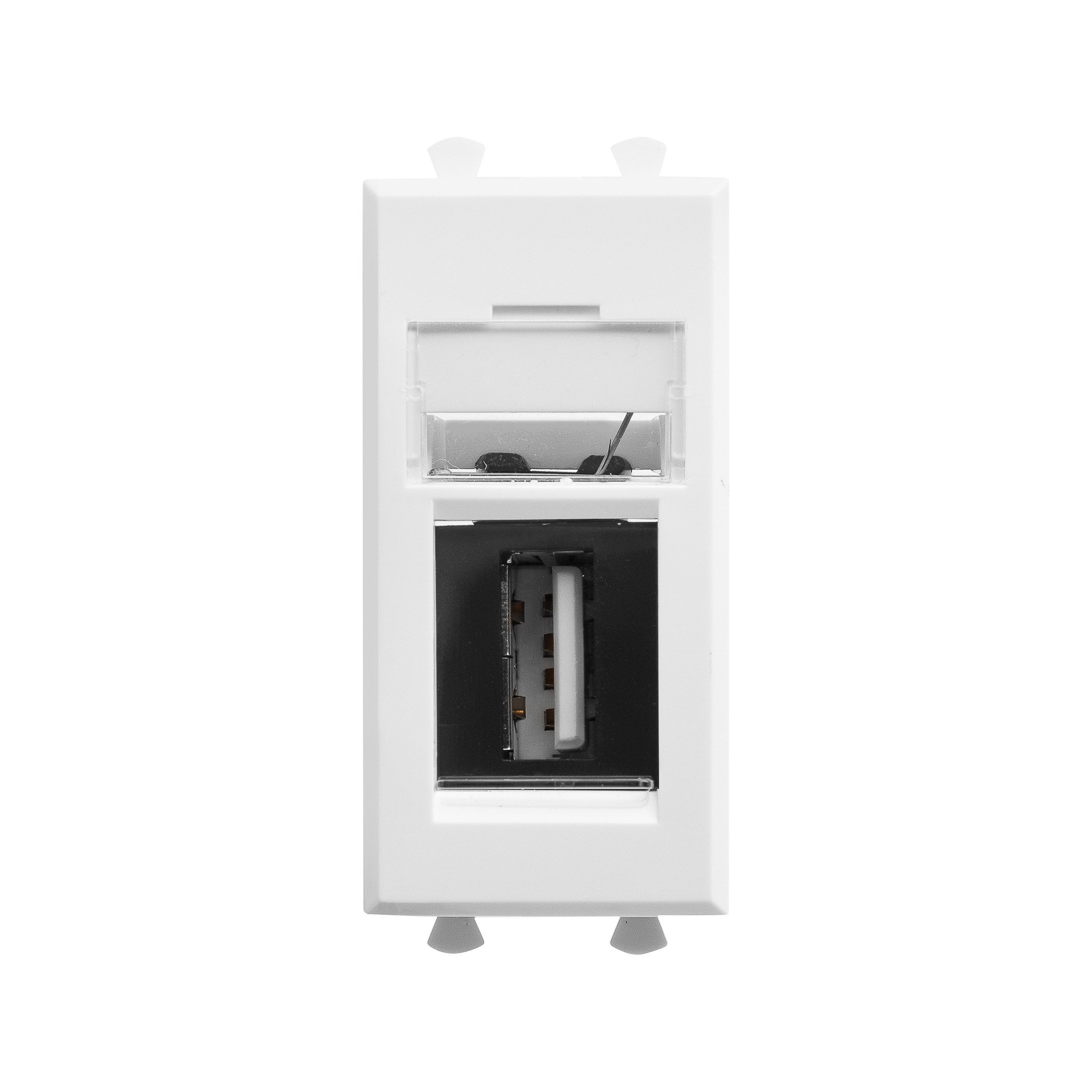 Avanti USB 2.0 розетка ''Белое облако'' модульная, тип А-А, 1 модульная