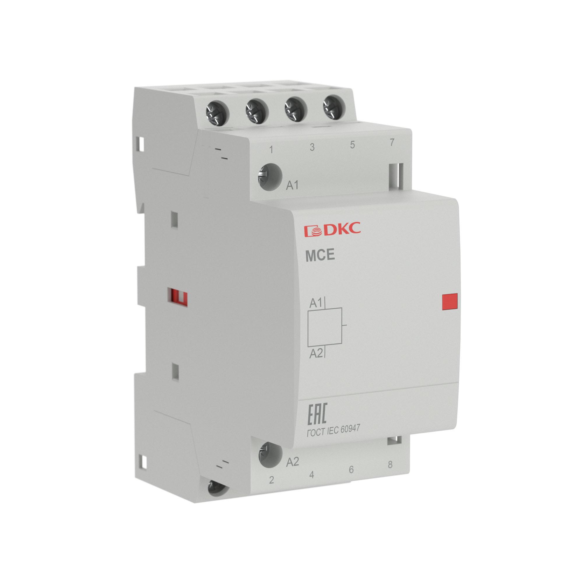 Контактор модульный YON max типа MCE, 4P, 16A, 24В DC, 4НЗ