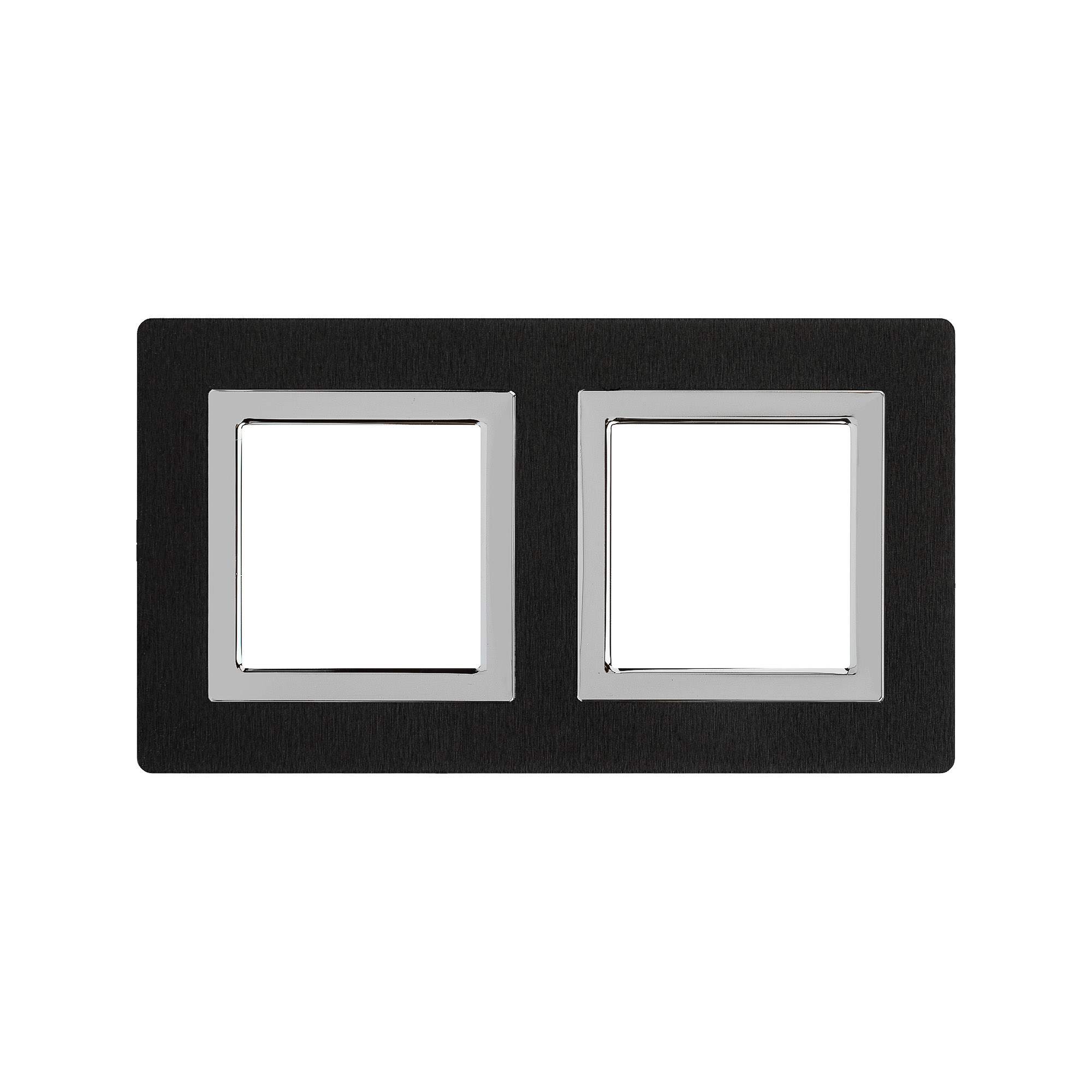 Рамка из алюминия, ''Avanti'', черная, 4 модуля