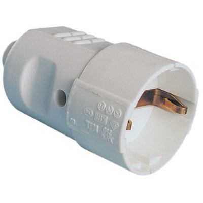 Розетка кабельная с центральным вводом кабеля черная IP20 16А 2P+E 230В