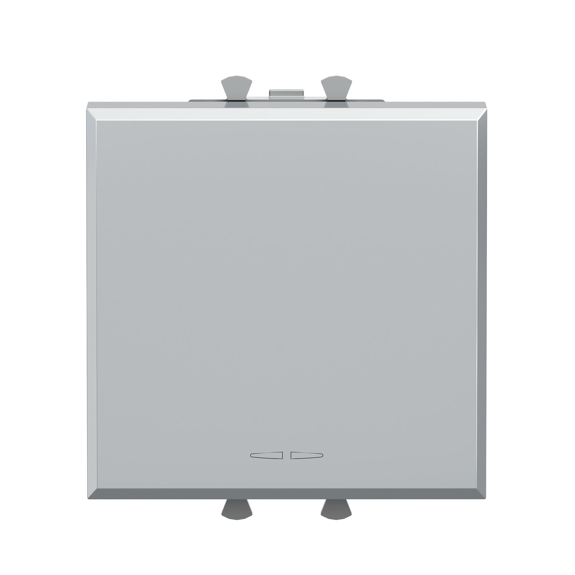 Кнопка одноклавишная модульная, Avanti, закаленная сталь, 2 модуля