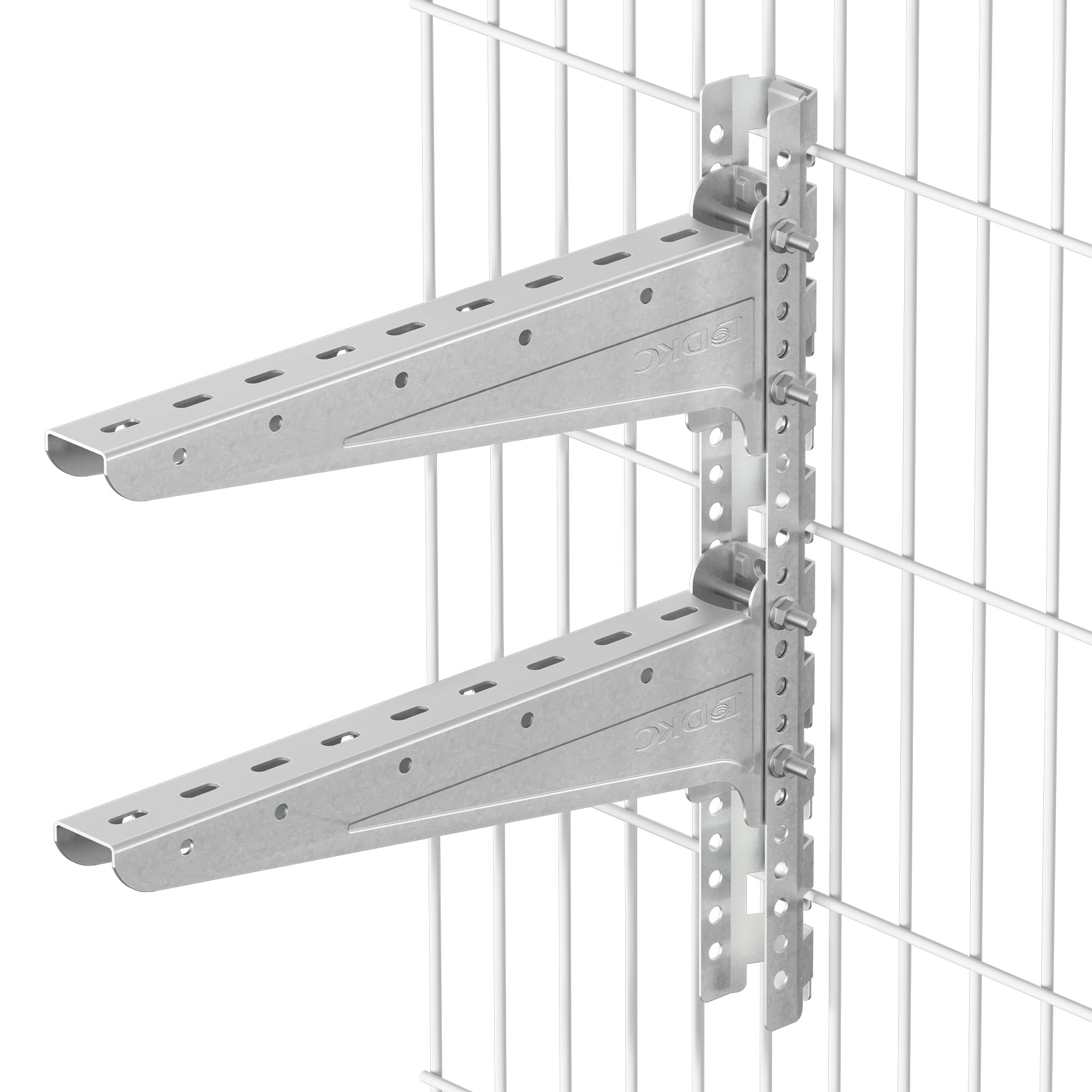 Крепление на сетку двух консолей 43х50х495 мм горячеоцинкованное