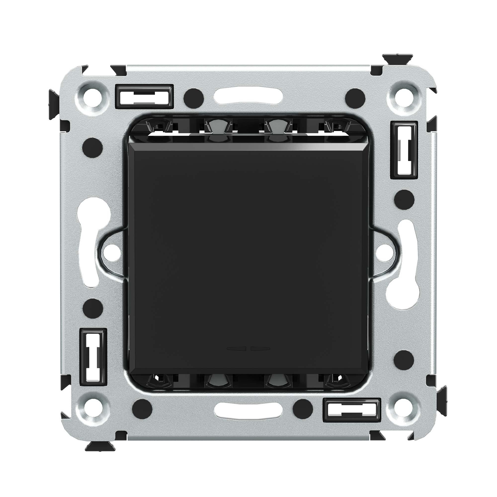 Avanti Переключатель одноклавишный в стену, ''Черный квадрат''