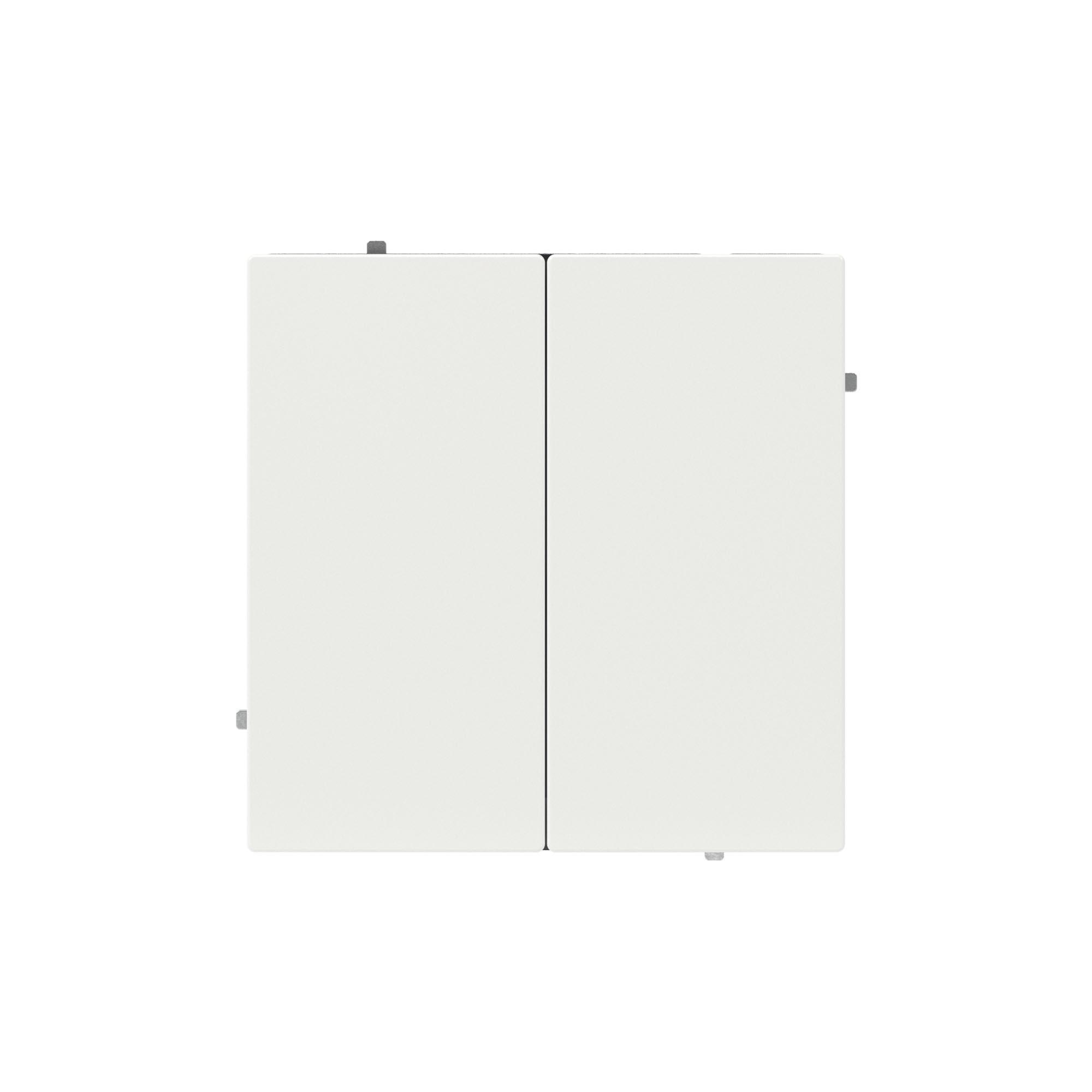 Кнопка двухклавишная, KANT, белая магнолия