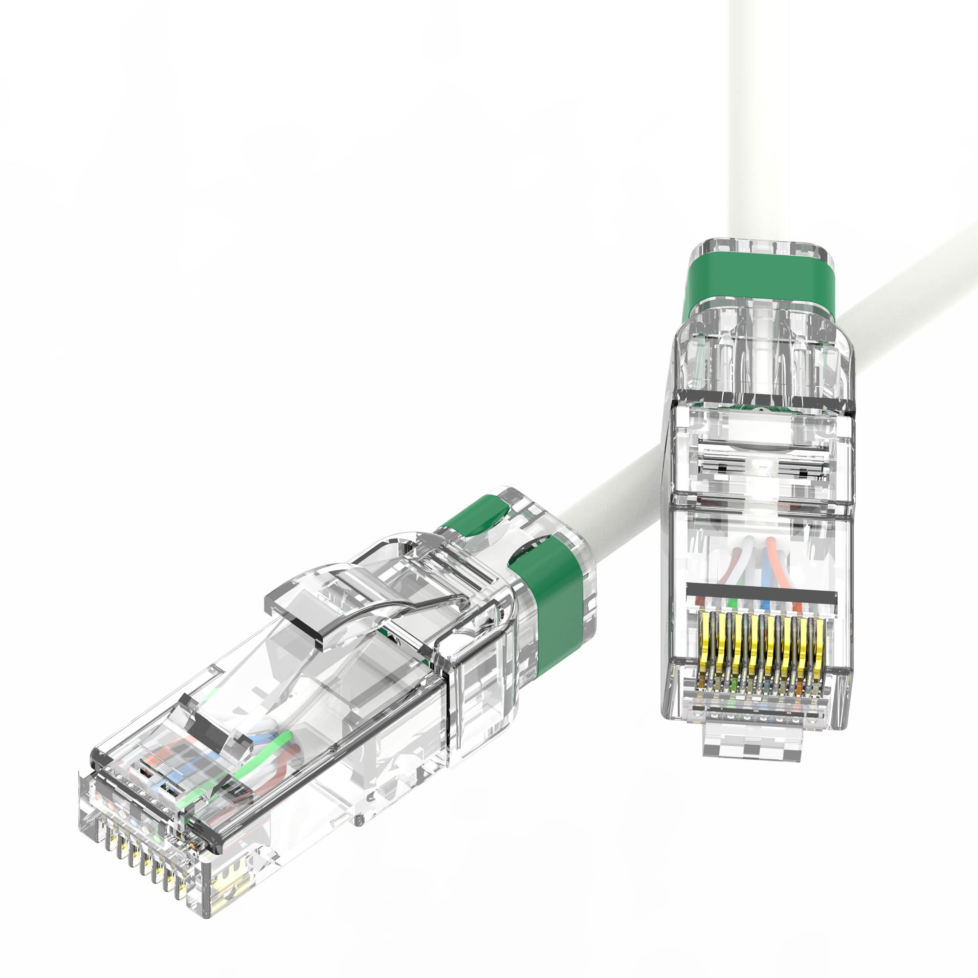 Патч-корд неэкранированный SLIM CAT6A U/UTP 4х2, 28 AWG, LSZH, белый, 2м