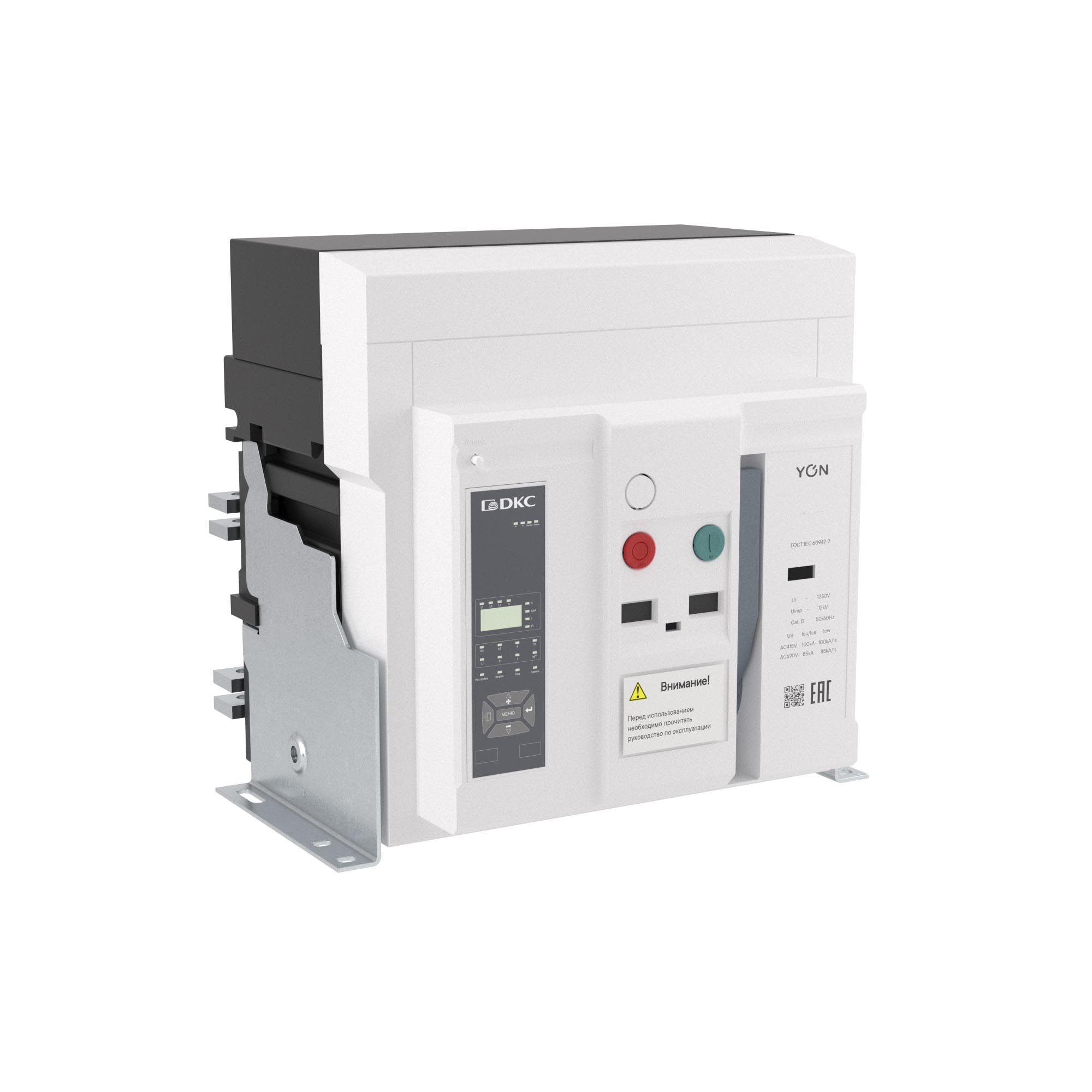 Воздушный автоматический выключатель YON pro ANX32X 3P 3200 А 100 кА, типоразмер M, расцепитель ETA, стационарный, горизонтальное подключение, управление 220 В AC